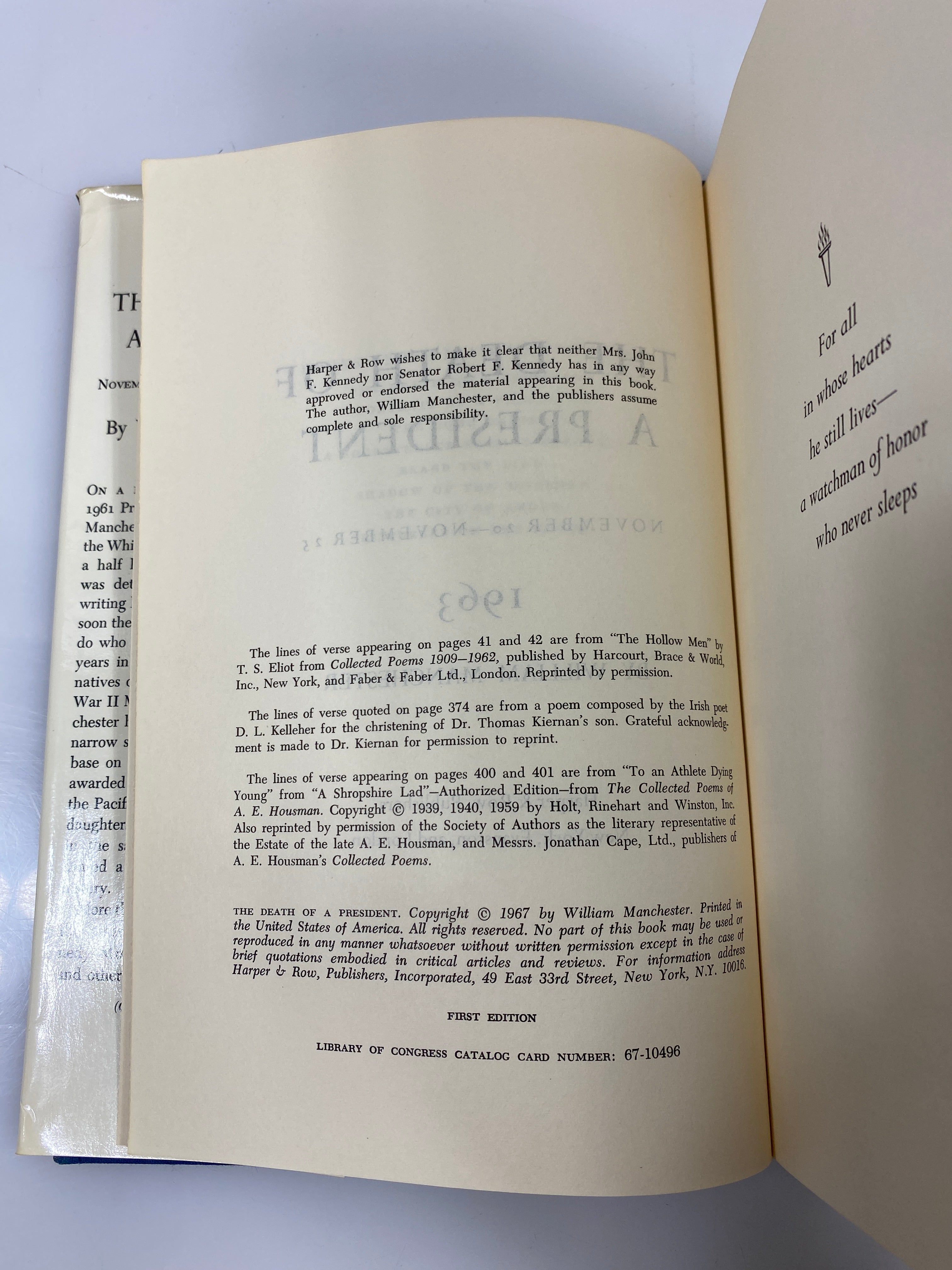 The Death of a President November 1963 by Manchester 1967 1st Ed. HCDJ