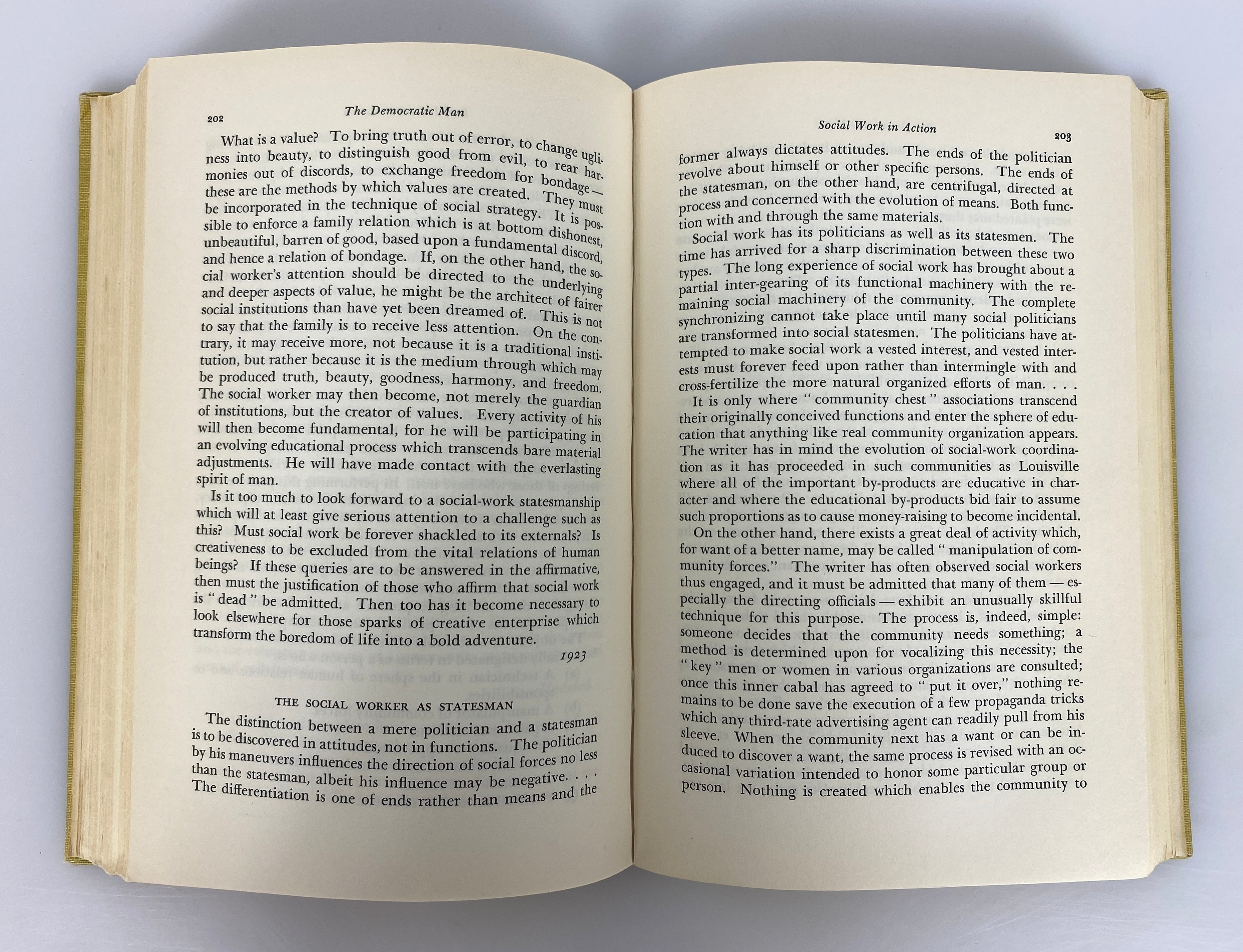 The Democratic Man Selected Writings of Eduard Lindeman Rare Ex-Library HC