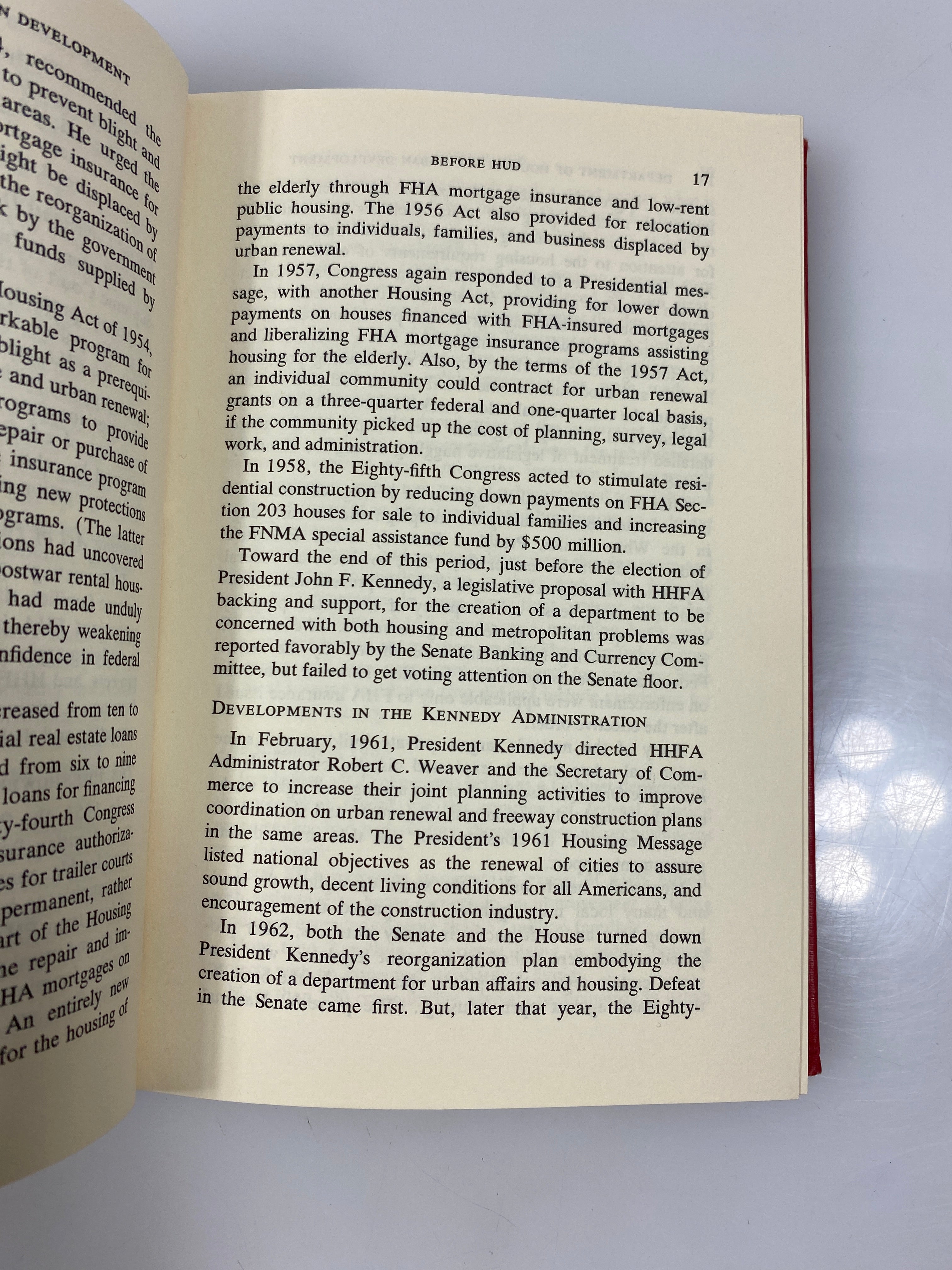 The Department of Housing and Urban Development by Willmann Ex-library 1967 HC