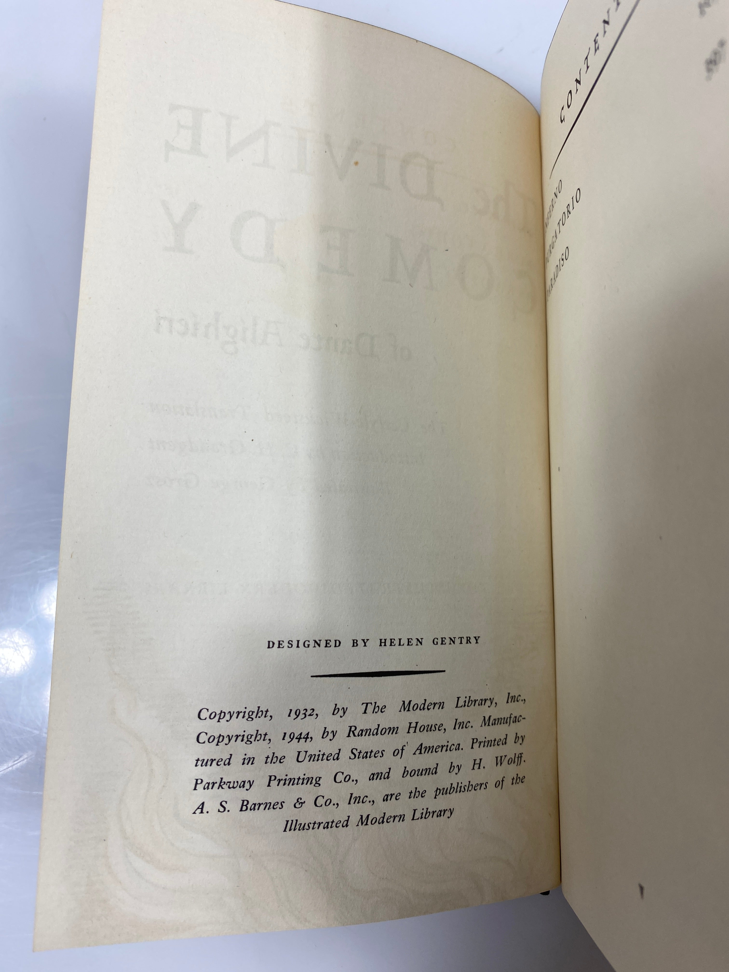 The Divine Comedy by Dante Modern Library 1944 Slipcase HC