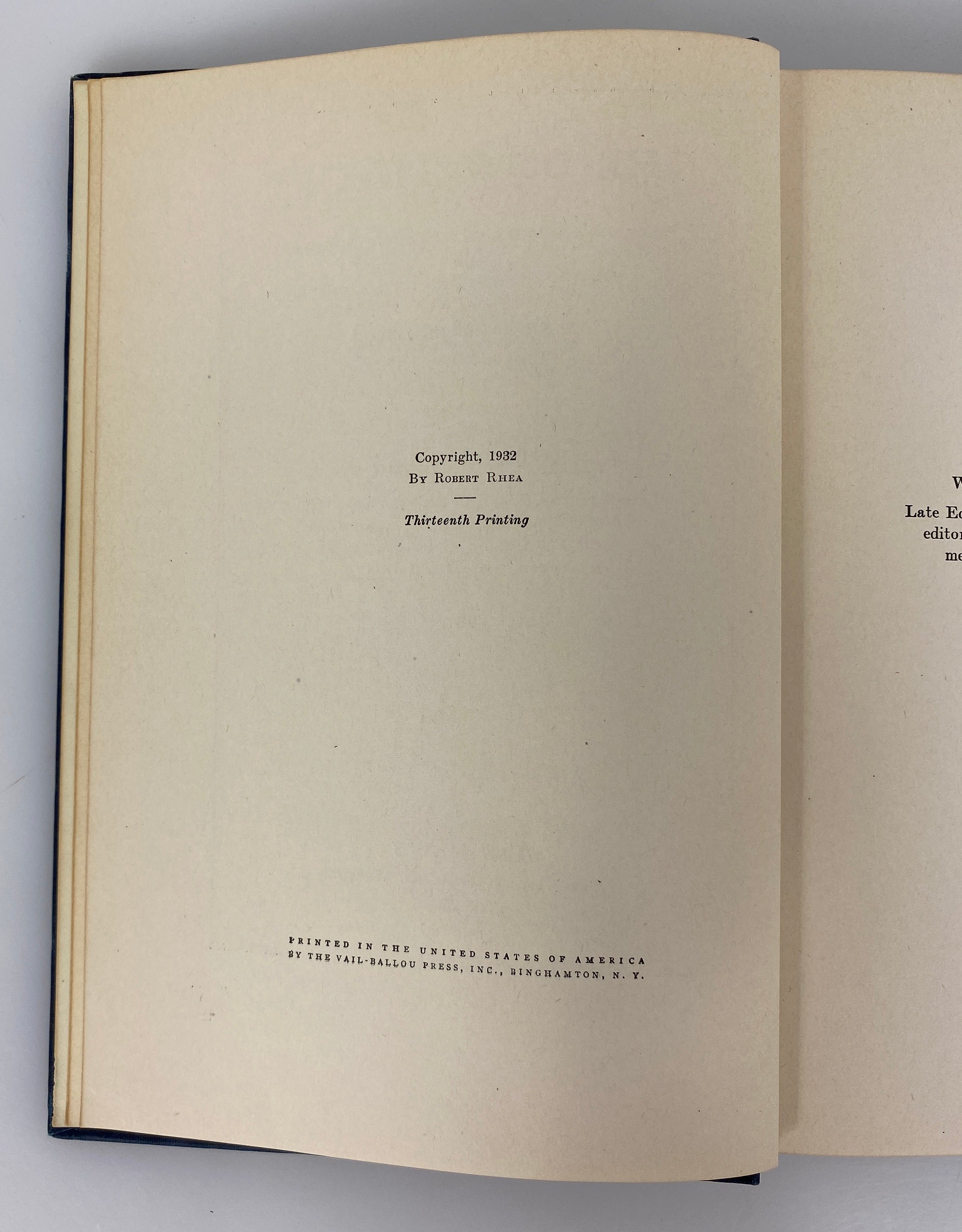 The Dow Theory by Robert Rhea 1932 13th Printing Vintage HC