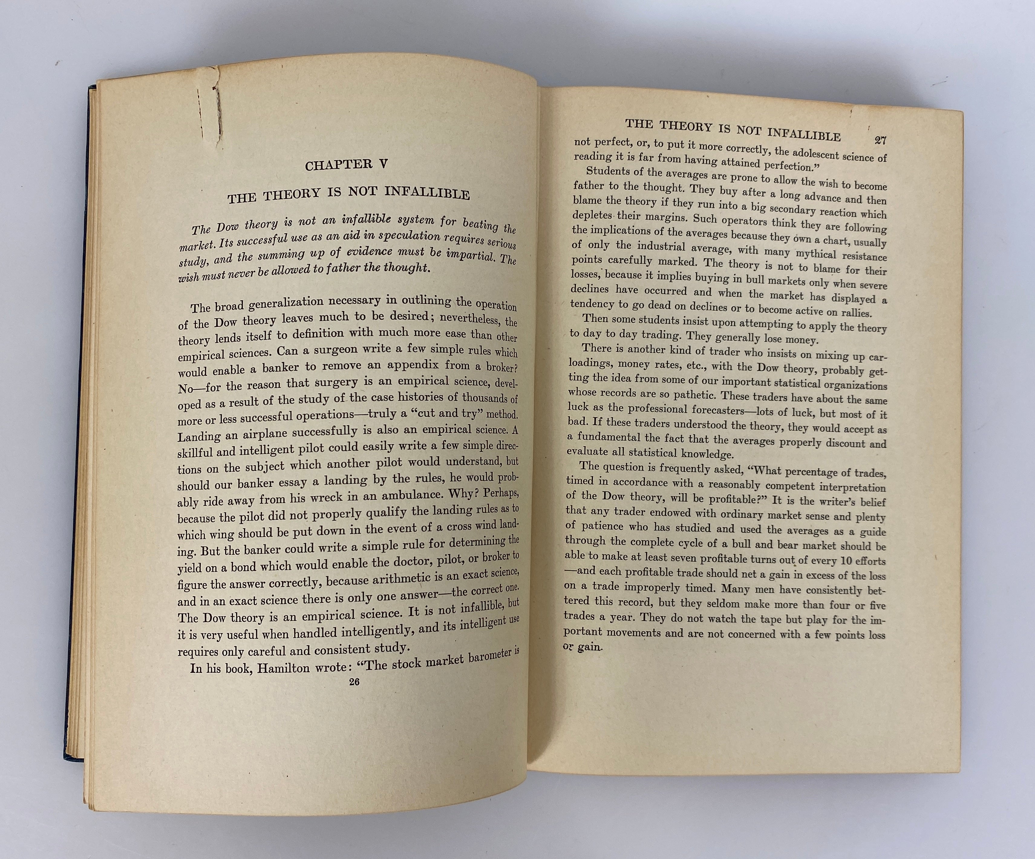 The Dow Theory by Robert Rhea 1932 13th Printing Vintage HC