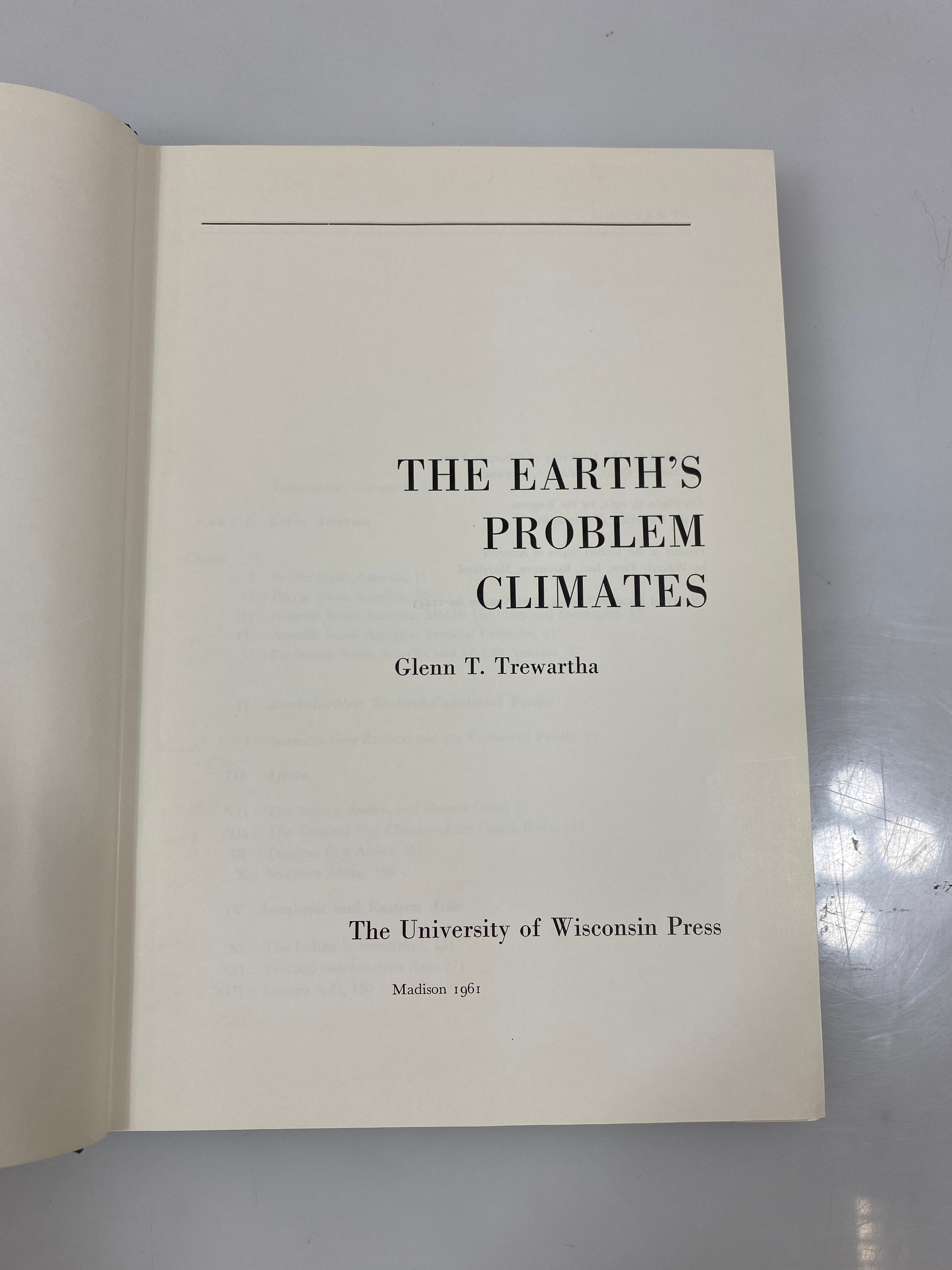 The Earth's Problem Climates by Trewartha 1961 HCDJ