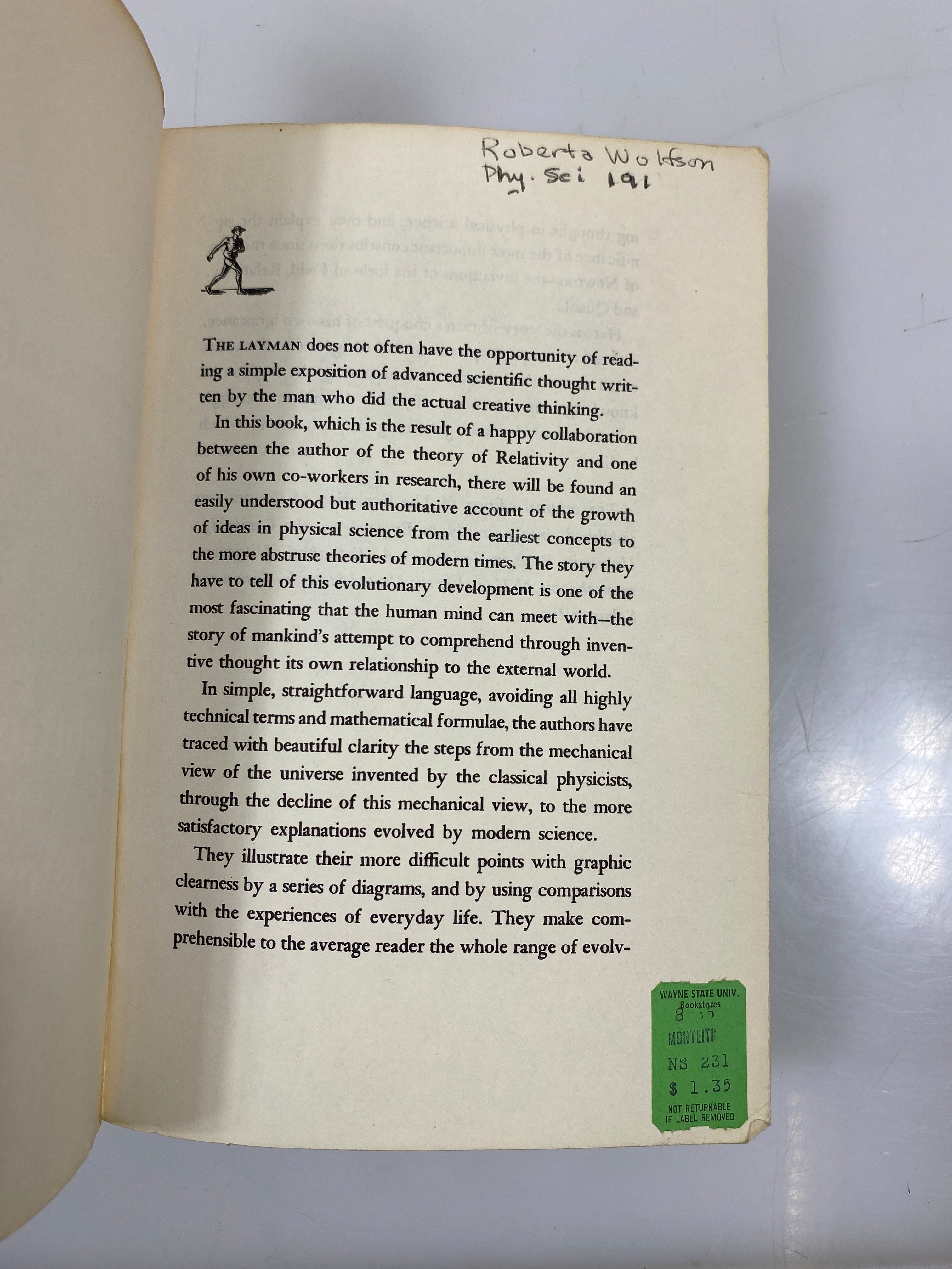 The Evolution of Physics by Einstein & Infeld 1965 SC