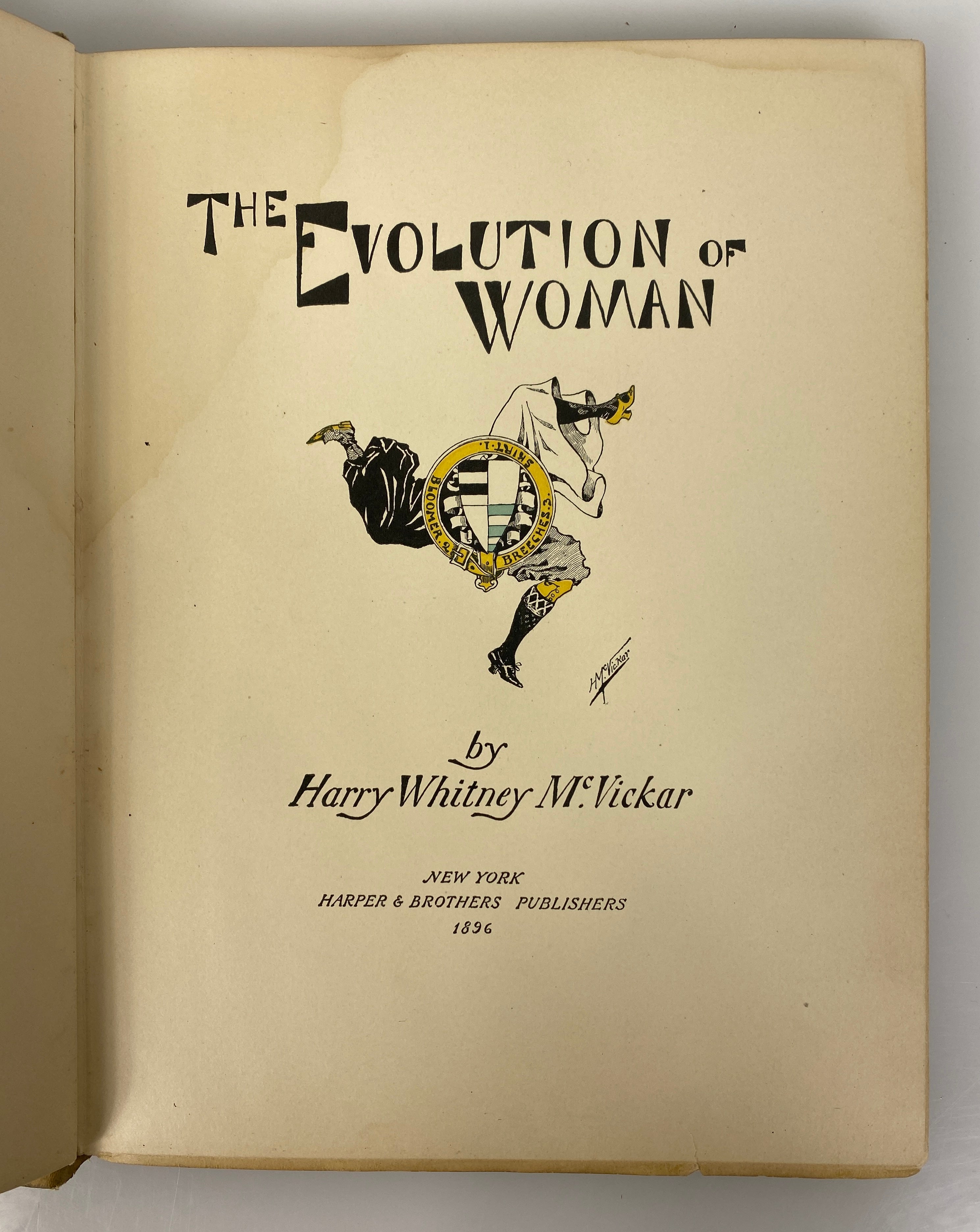 The Evolution of Woman by Harry Whitney McVickar 1896 First Edition Antique HC