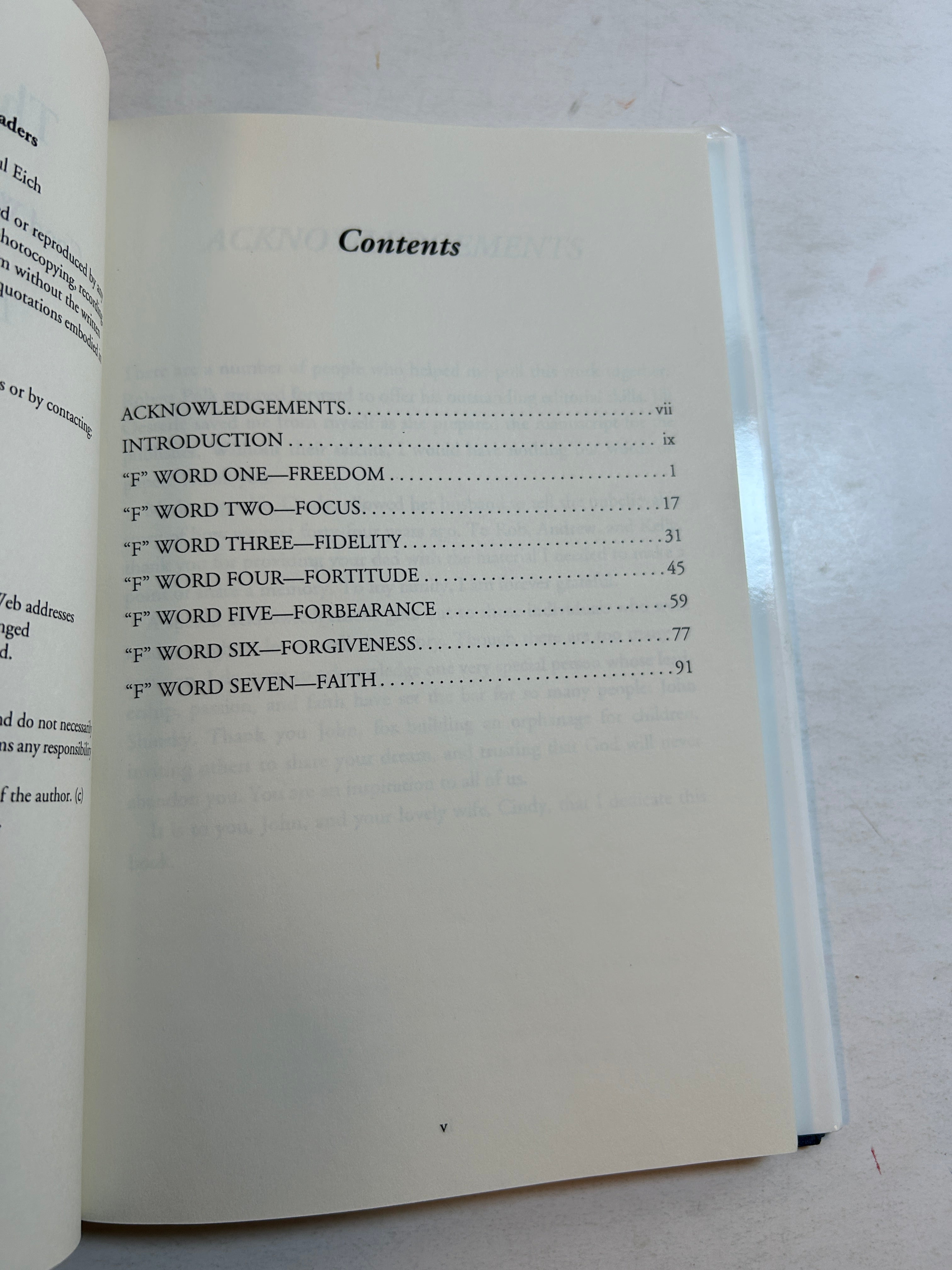 The F Word: Good Words for Great Leaders by David Paul Eich (2008)HCDJ *signed*