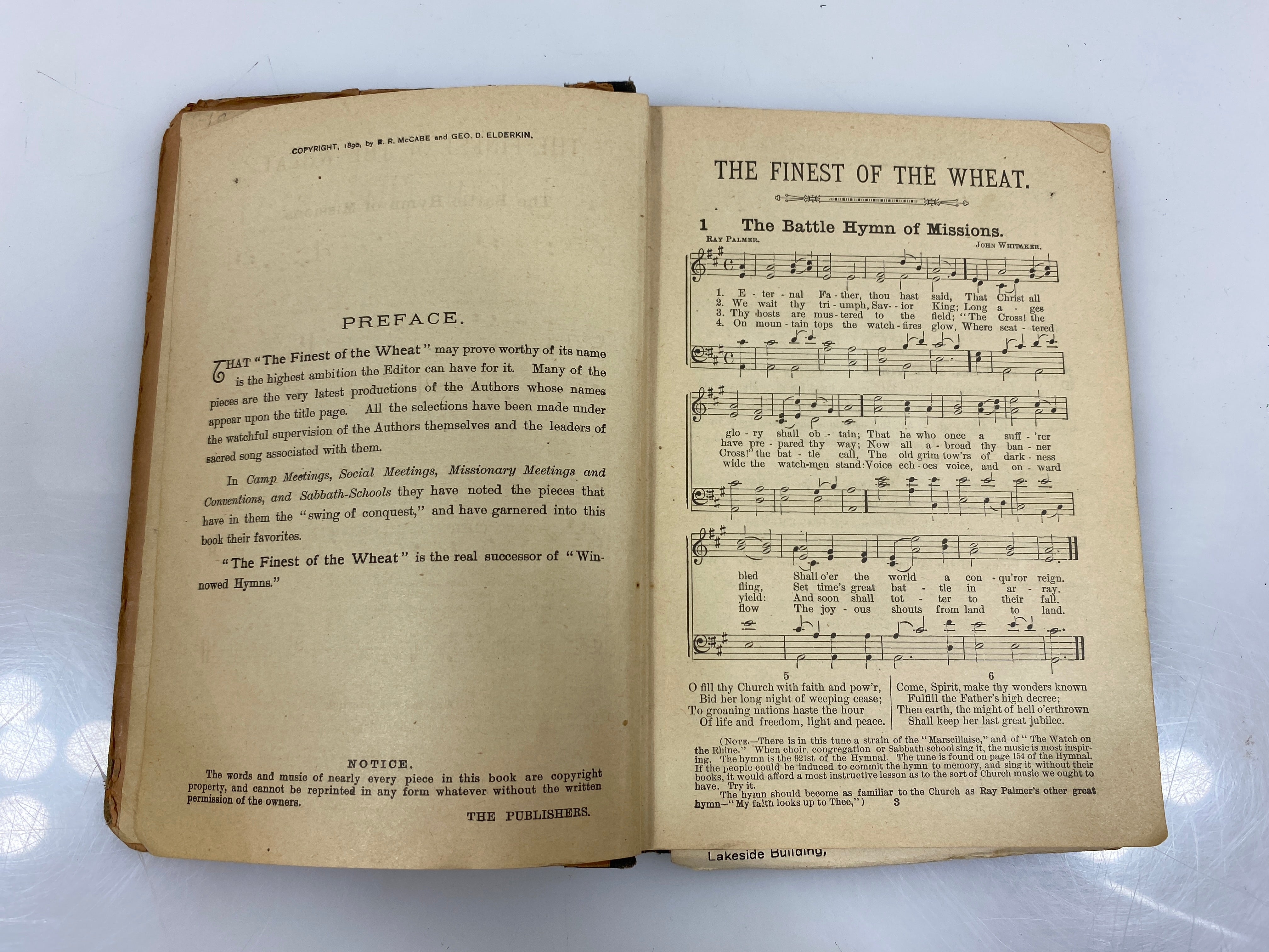 The Finest of the Wheat by Elderkin 28th Ed. 1890 HC