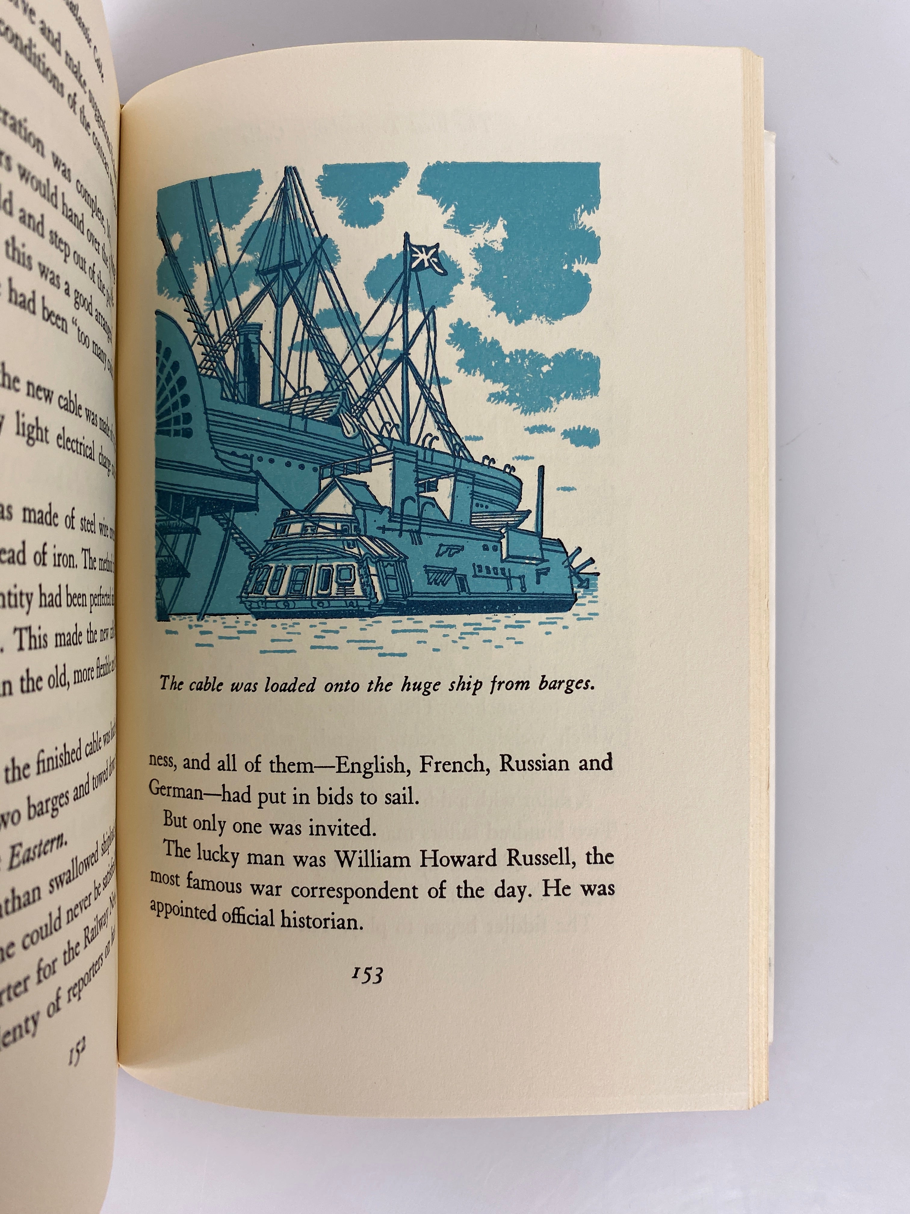 The First Transatlantic Cable Adele Nathan Random House 1959 HCDJ
