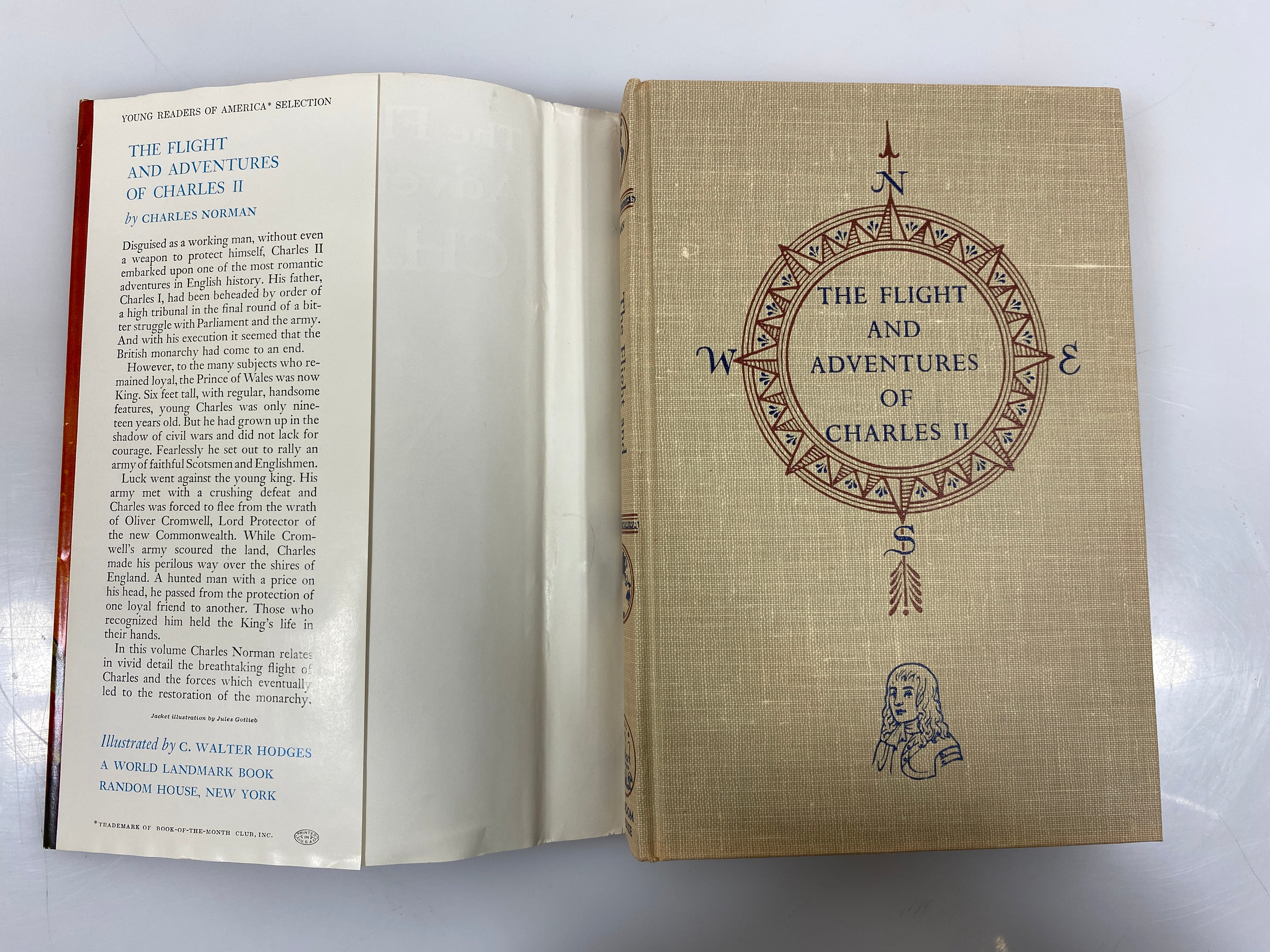 The Flight and Adventures of Charles II Charles Norman Random House 1958 HCDJ
