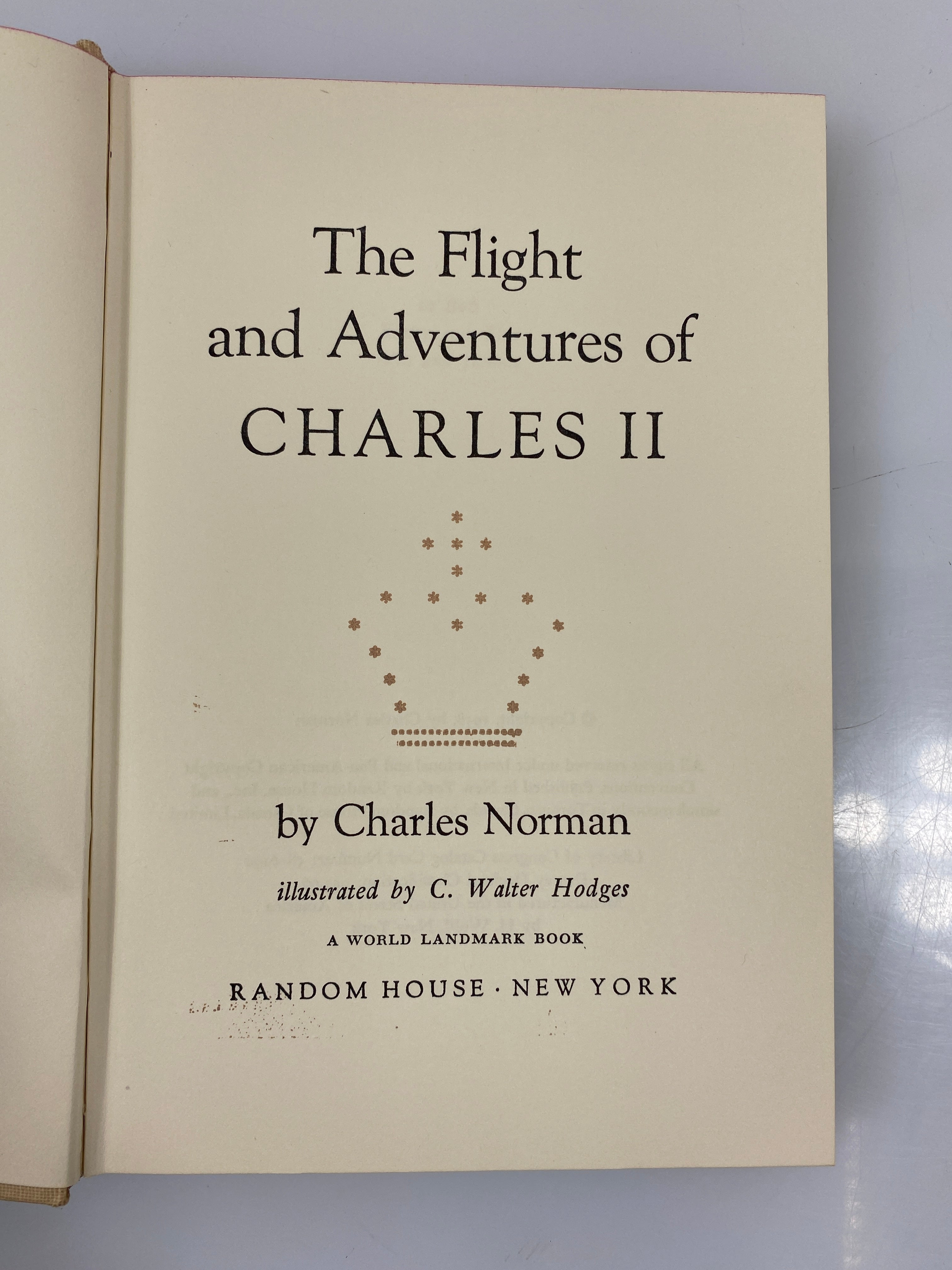The Flight and Adventures of Charles II Charles Norman Random House 1958 HCDJ