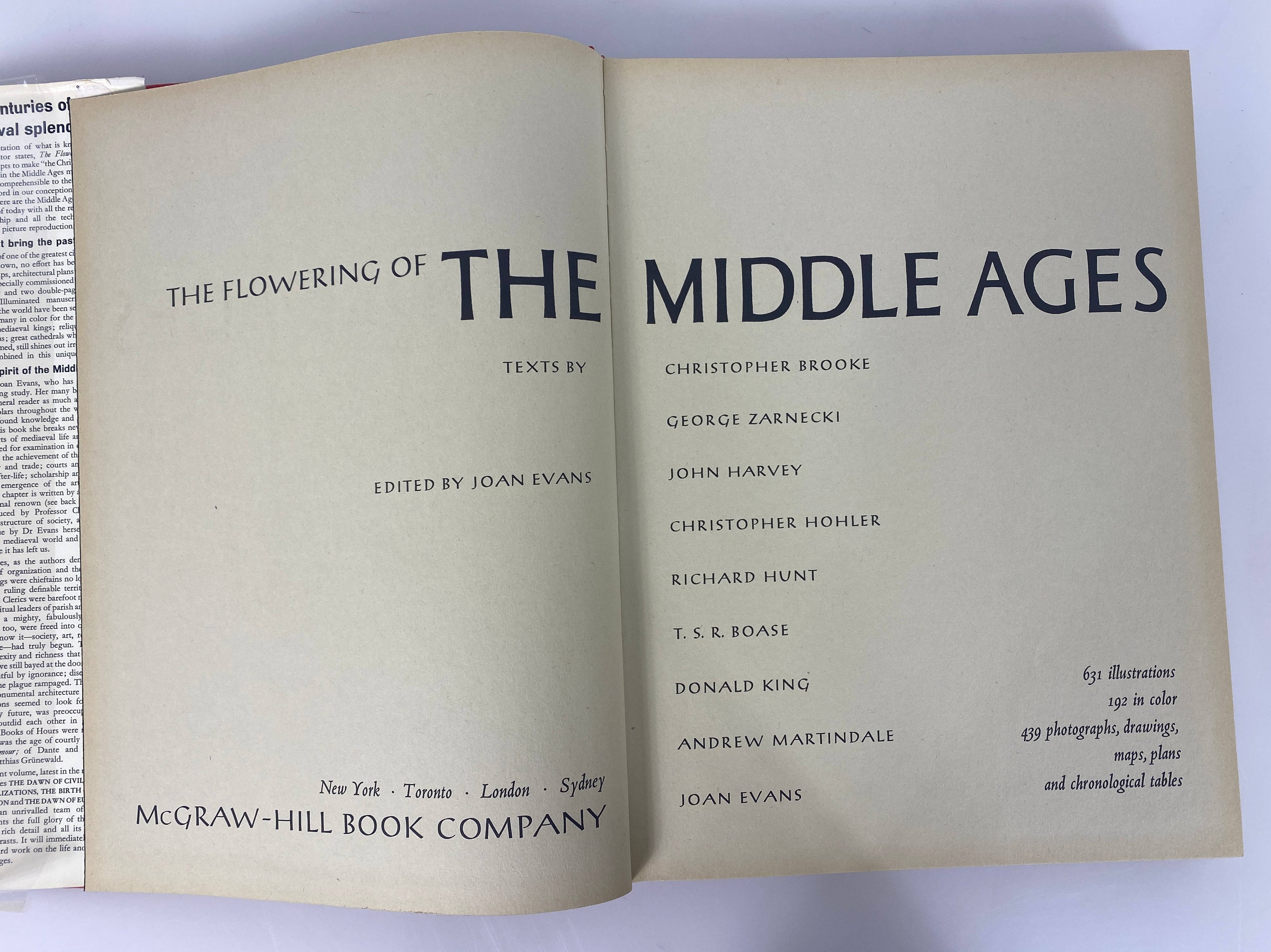 The Flowering of the Middle Ages 1966 McGraw-Hill HC DJ
