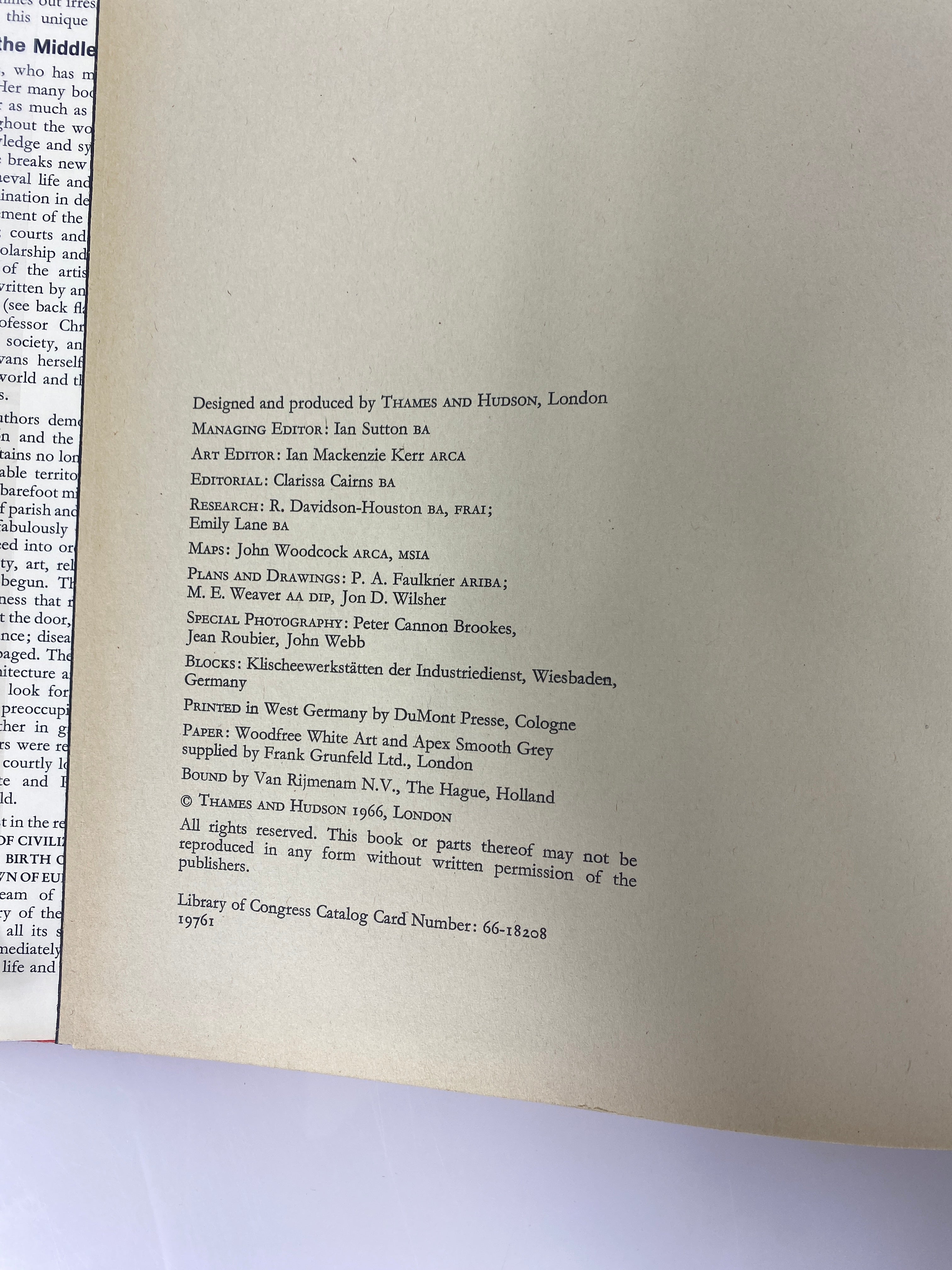 The Flowering of the Middle Ages 1966 McGraw-Hill HC DJ