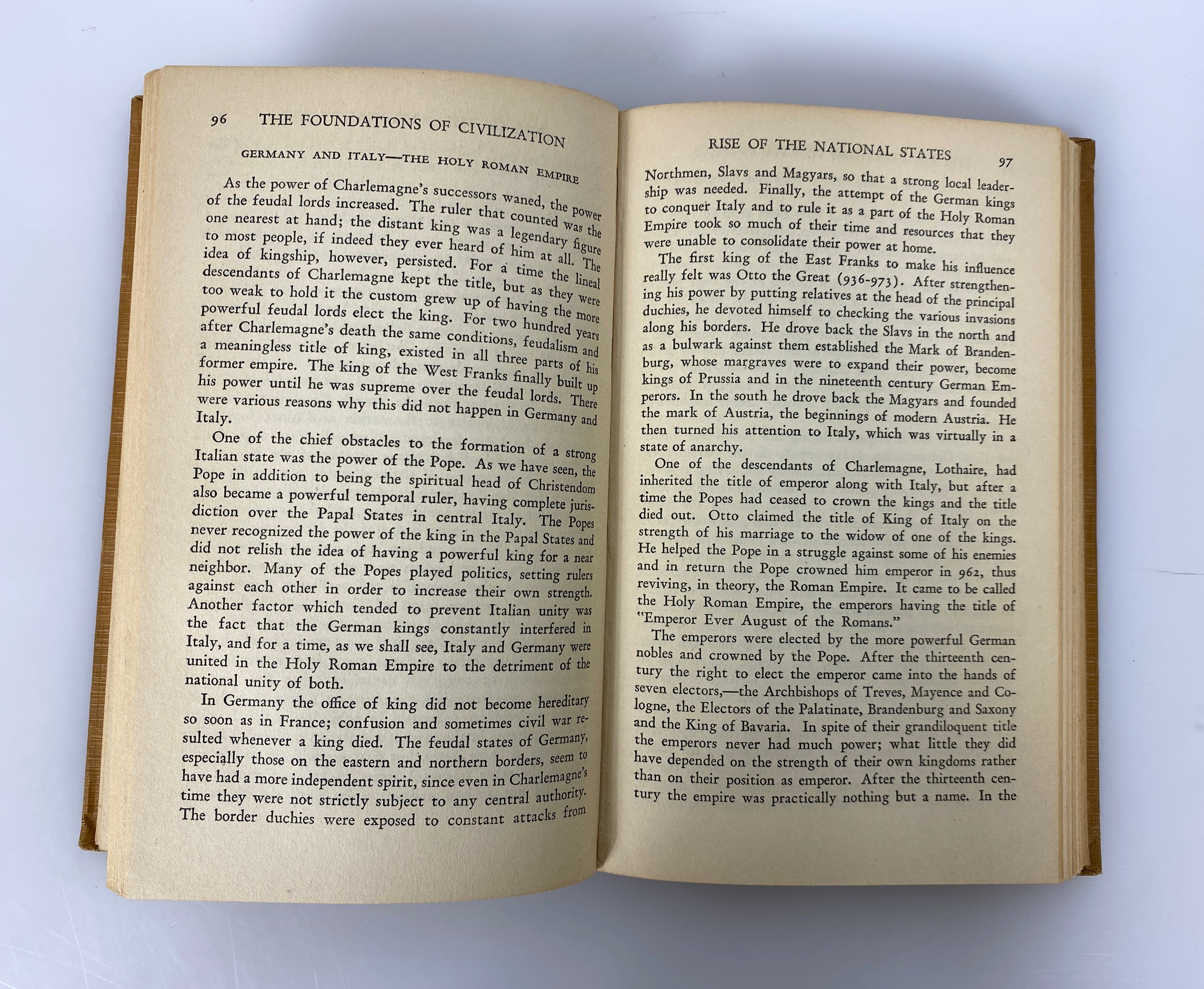 The Foundations of Modern Civilization by Thomas/Hamm 1927 Signed HC