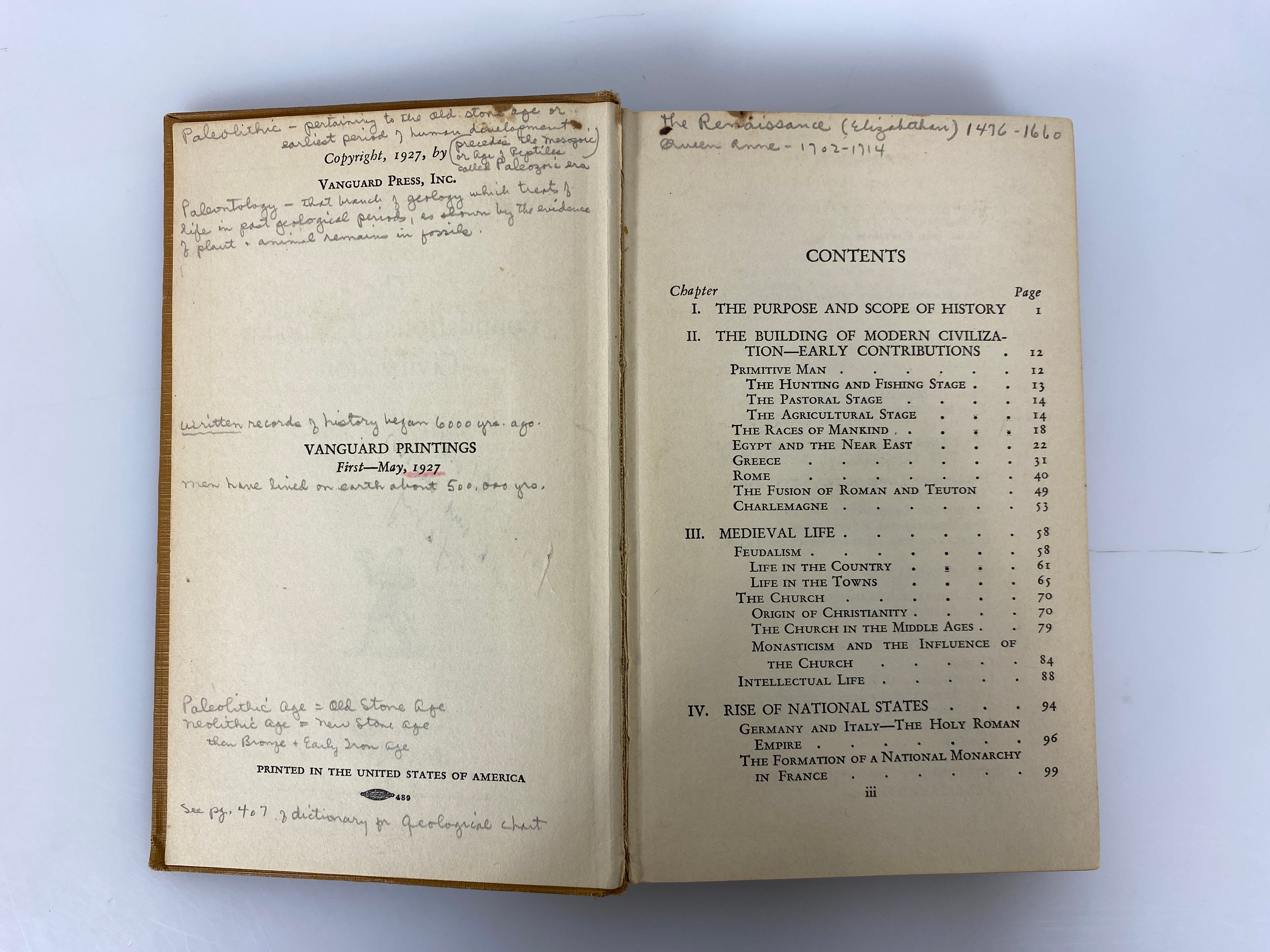 The Foundations of Modern Civilization by Thomas/Hamm 1927 Signed HC