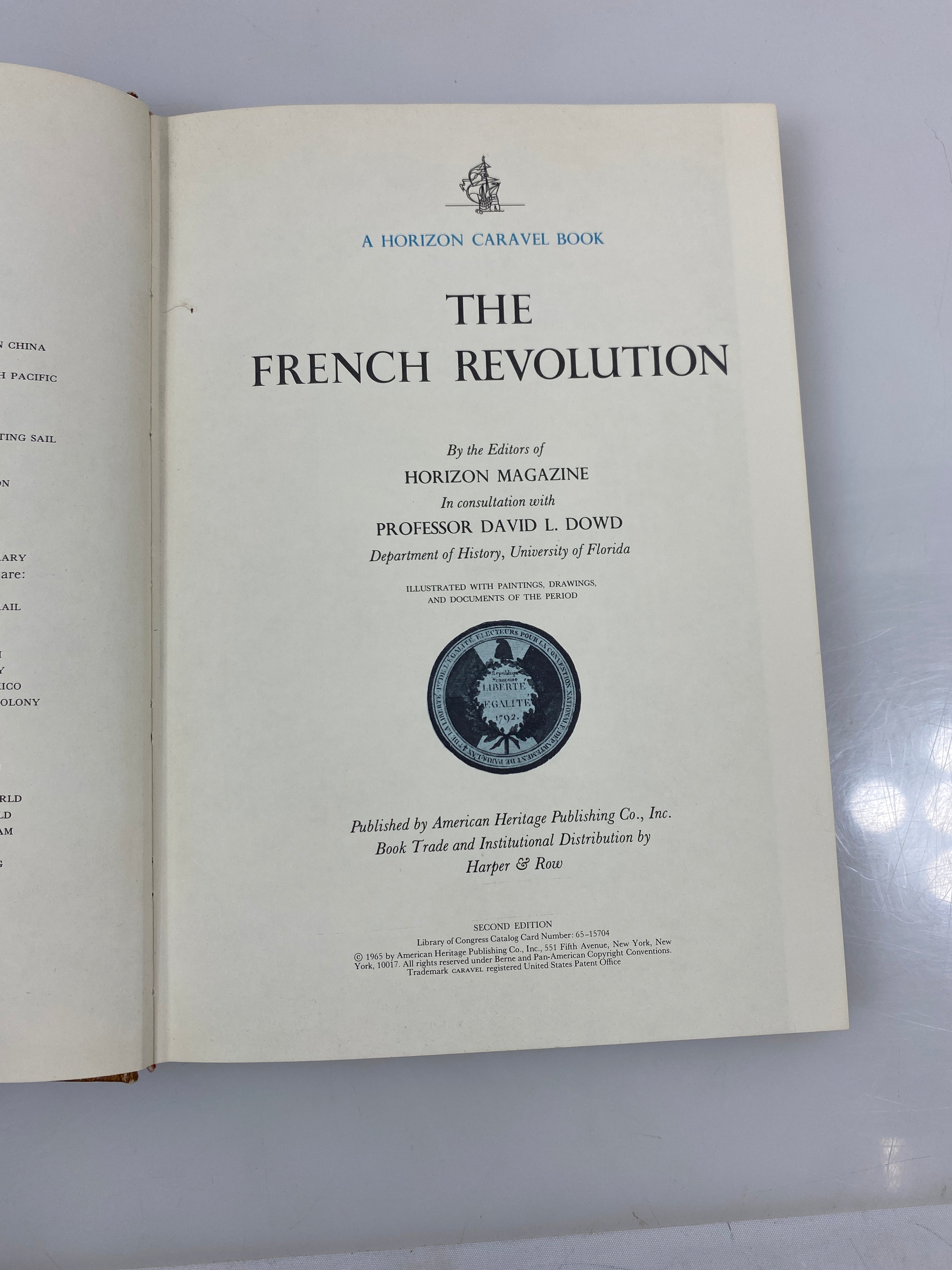 The French Revolution by Dowd Horizon Caravel Book 1965 HC