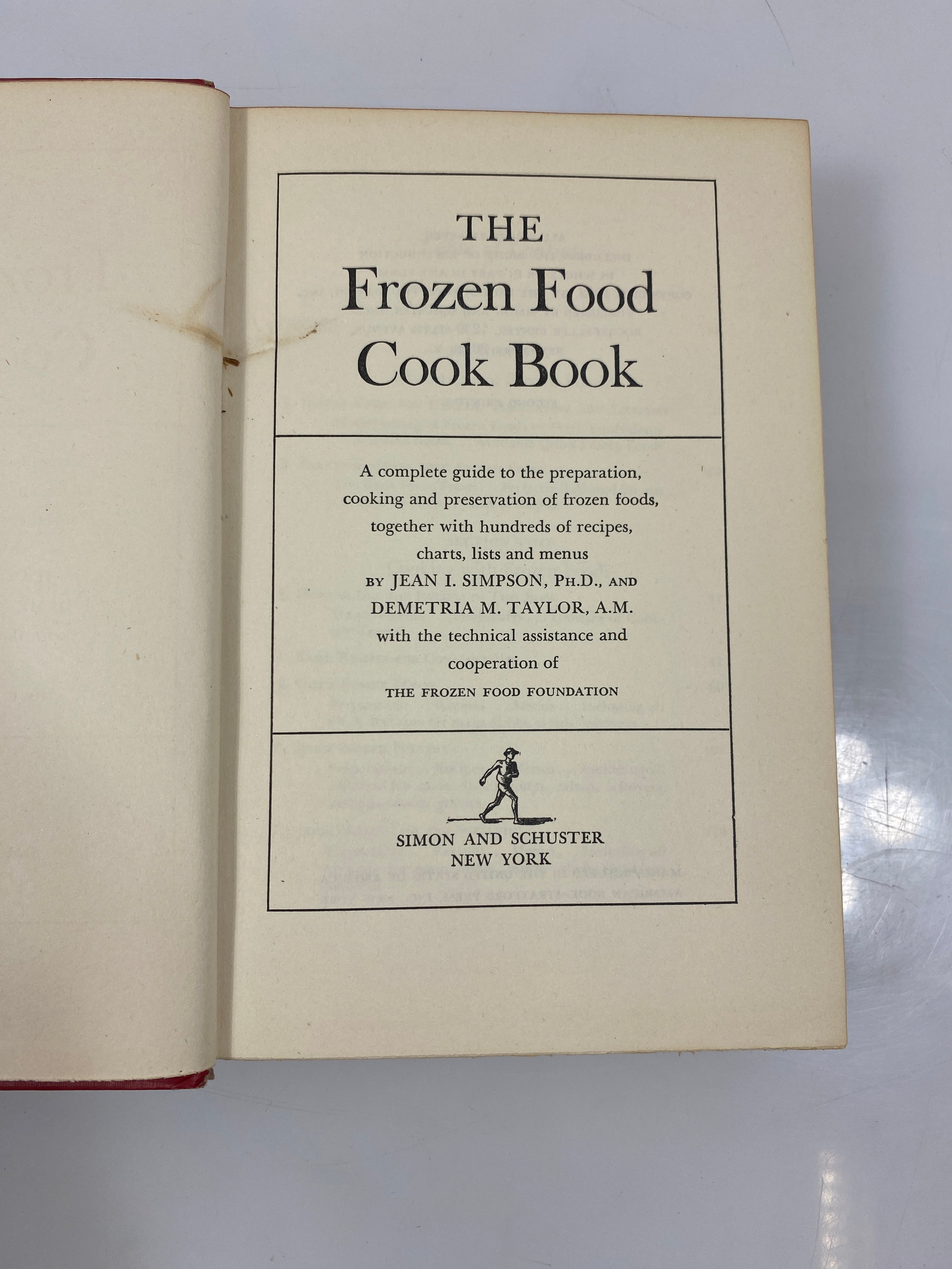 The Frozen Food Cook Book 1948 2nd Print HC