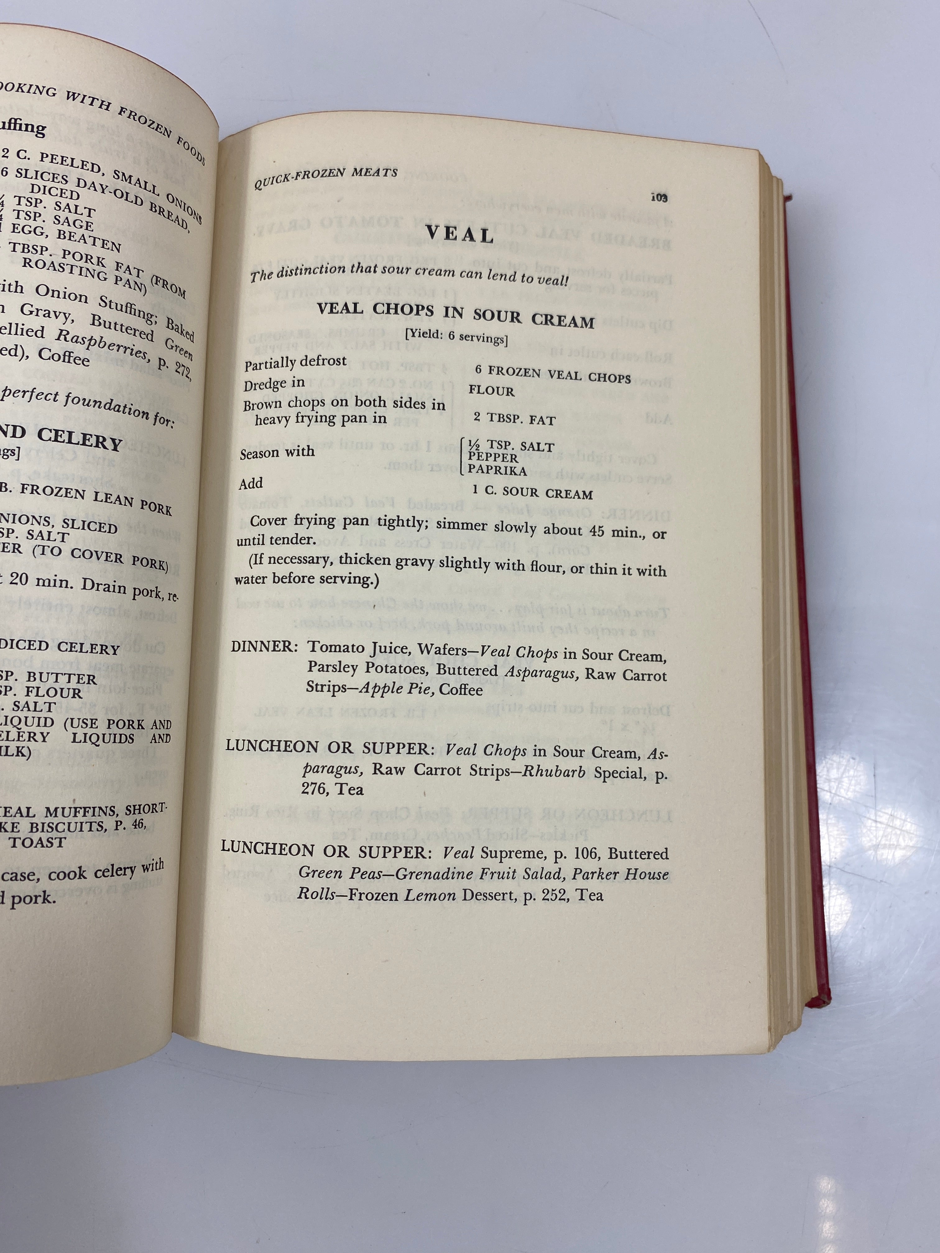 The Frozen Food Cook Book 1948 2nd Print HC