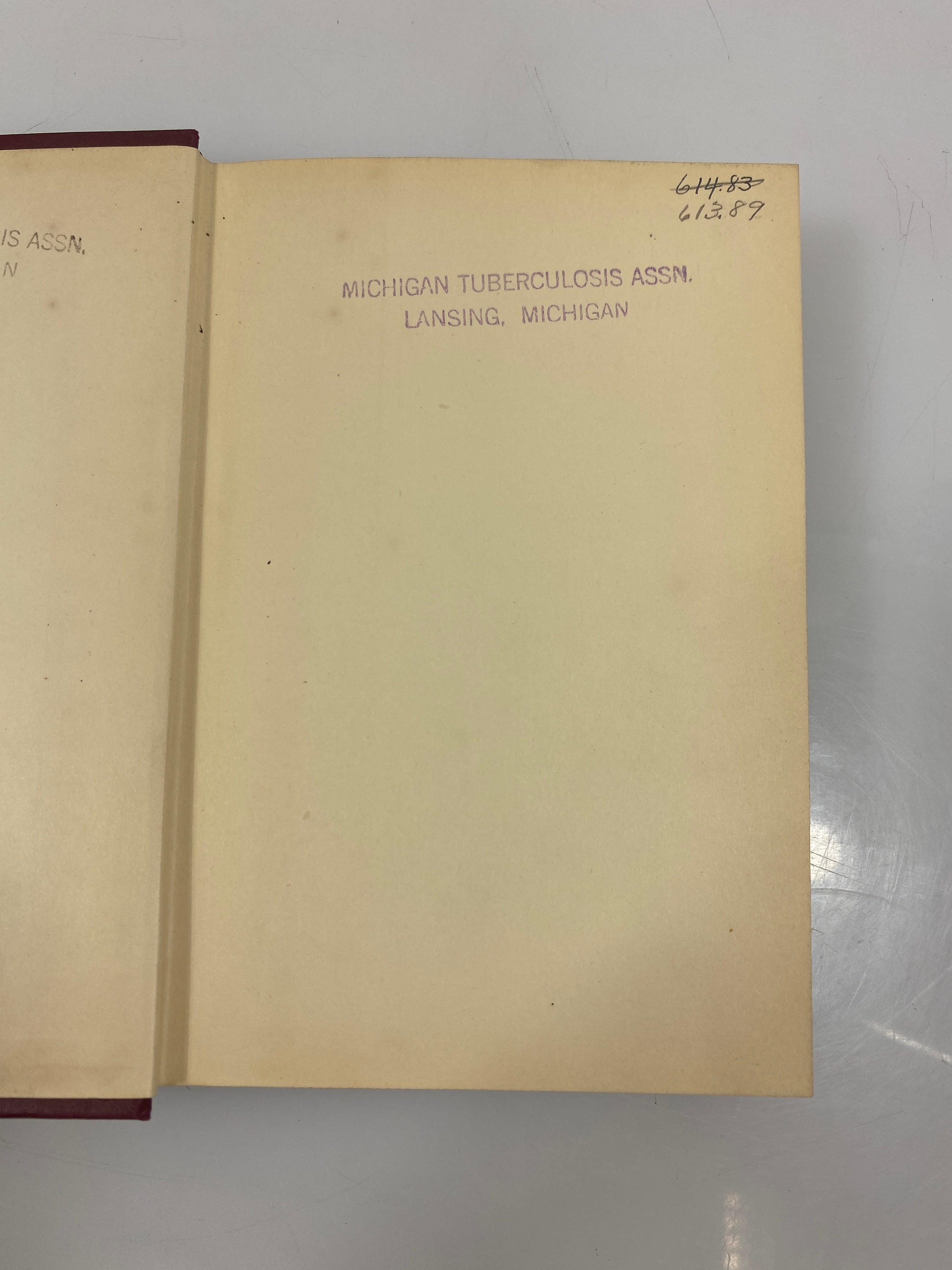 The Fundamentals of Personal Hygiene by Krueger Ex-Library 1937 HCDJ