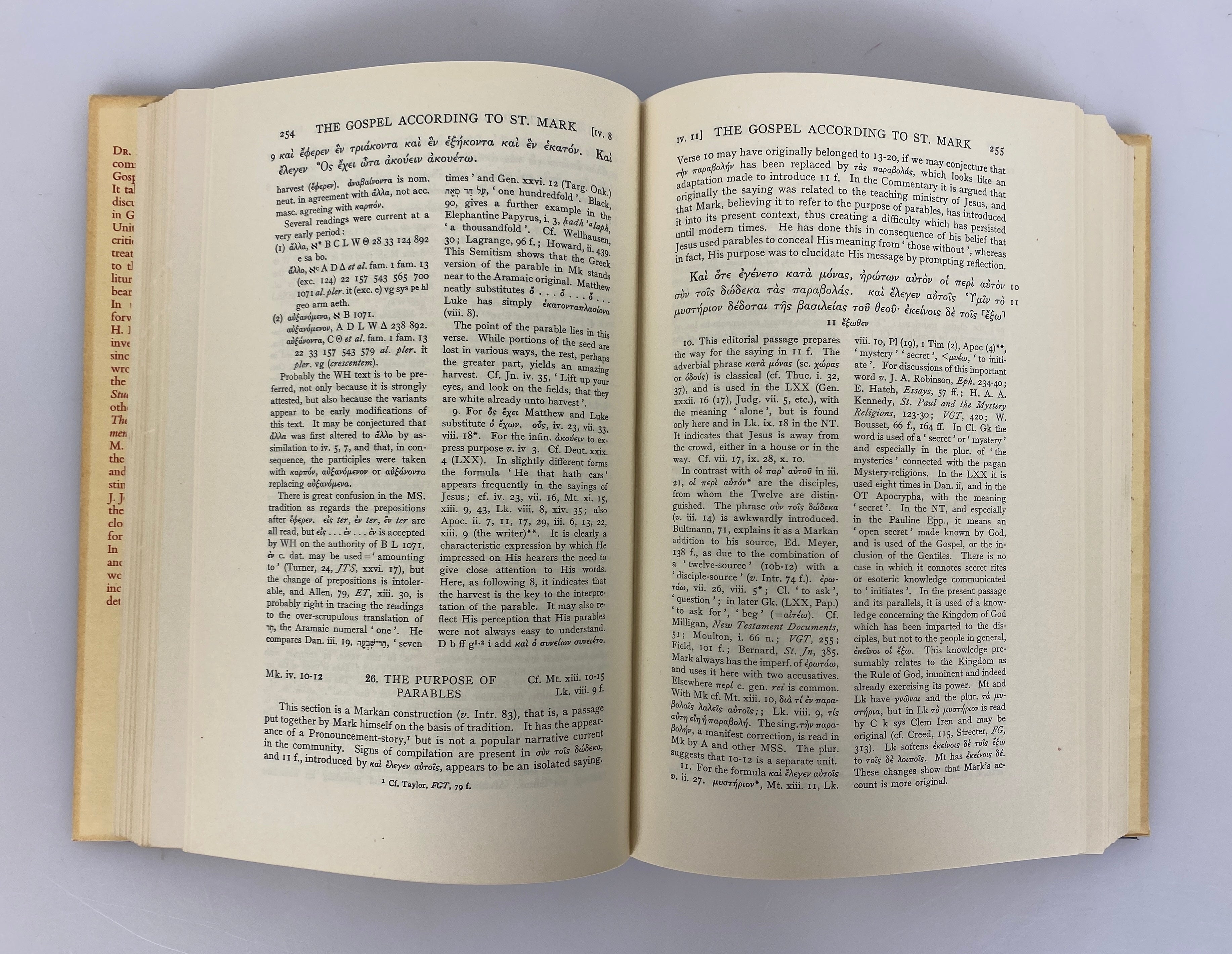 The Gospel According to St. Mark Vincent Taylor 1955 Reprint HC DJ