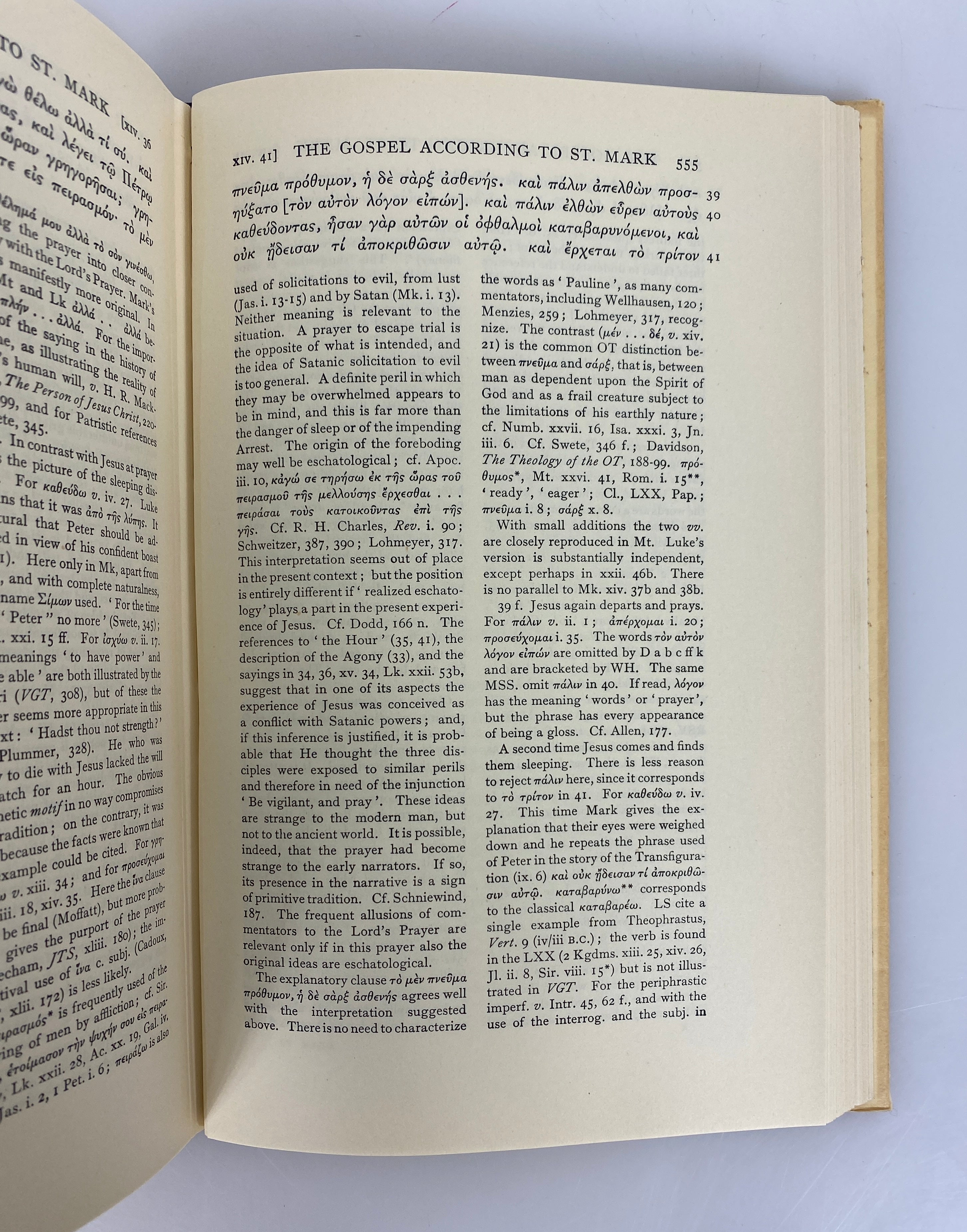 The Gospel According to St. Mark Vincent Taylor 1955 Reprint HC DJ
