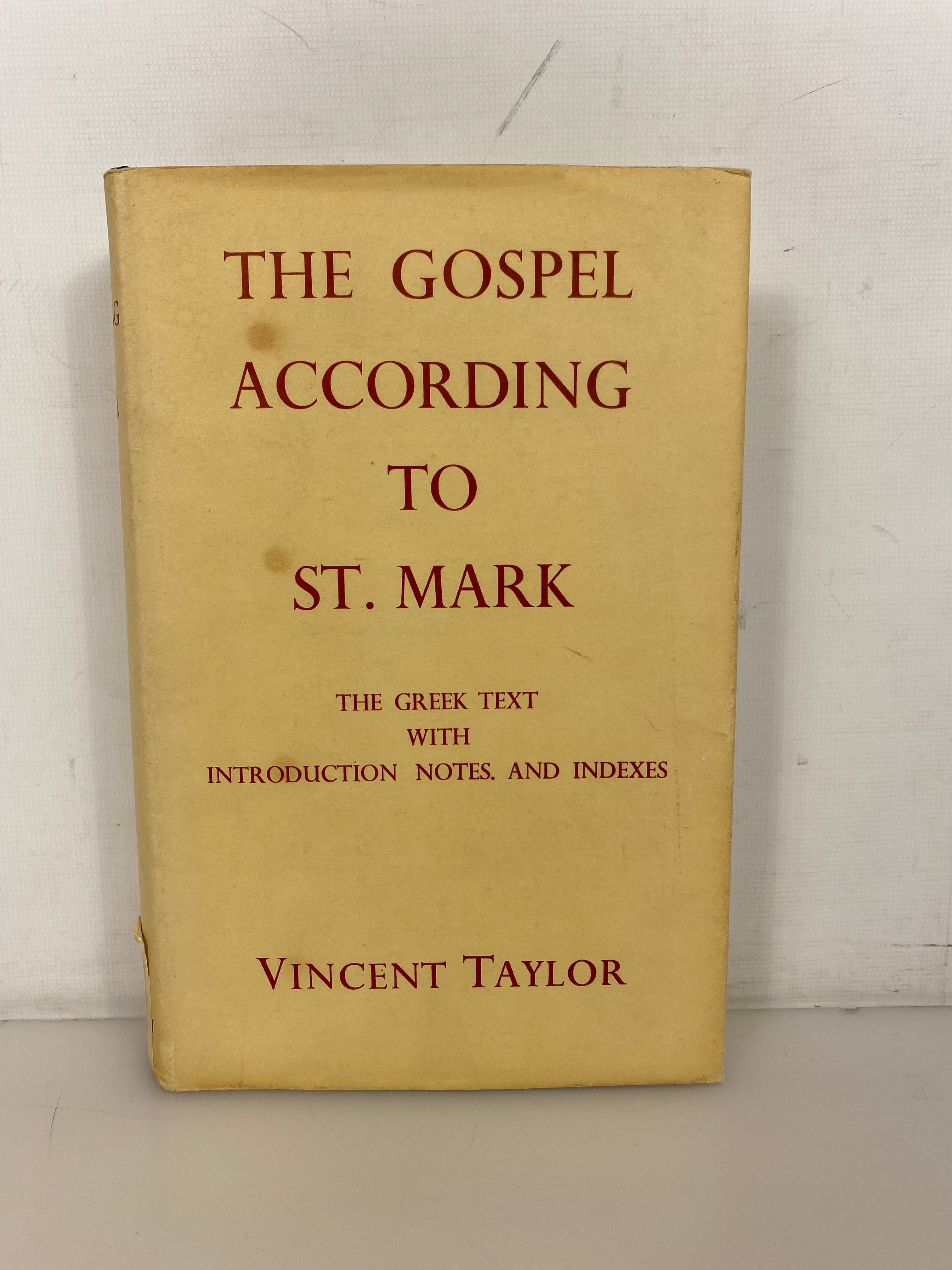 The Gospel According to St. Mark Vincent Taylor 1955 Reprint HC DJ