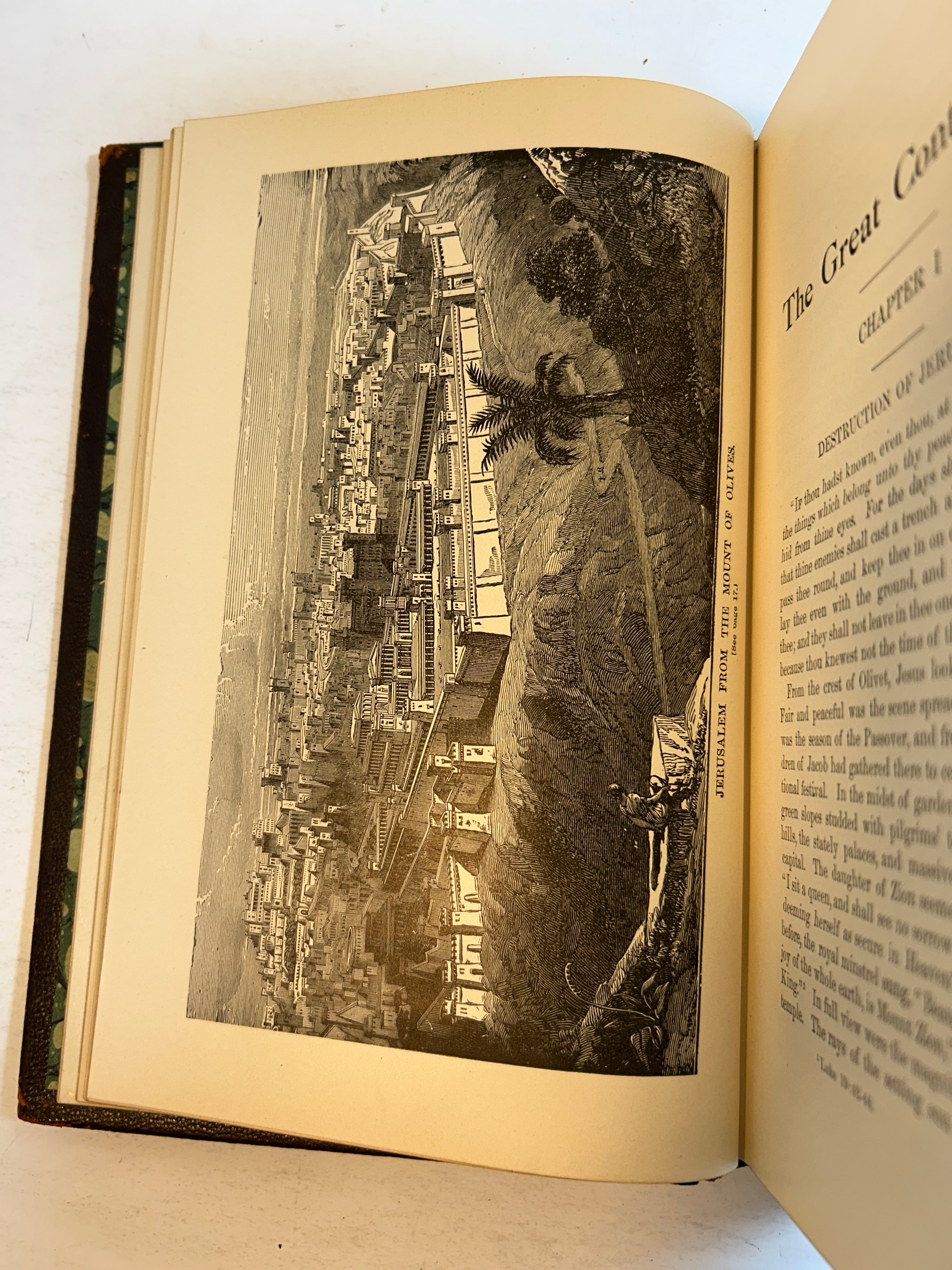 The Great Controversy Between Christ and Satan Pacific Press 1907 Leatherbound HC