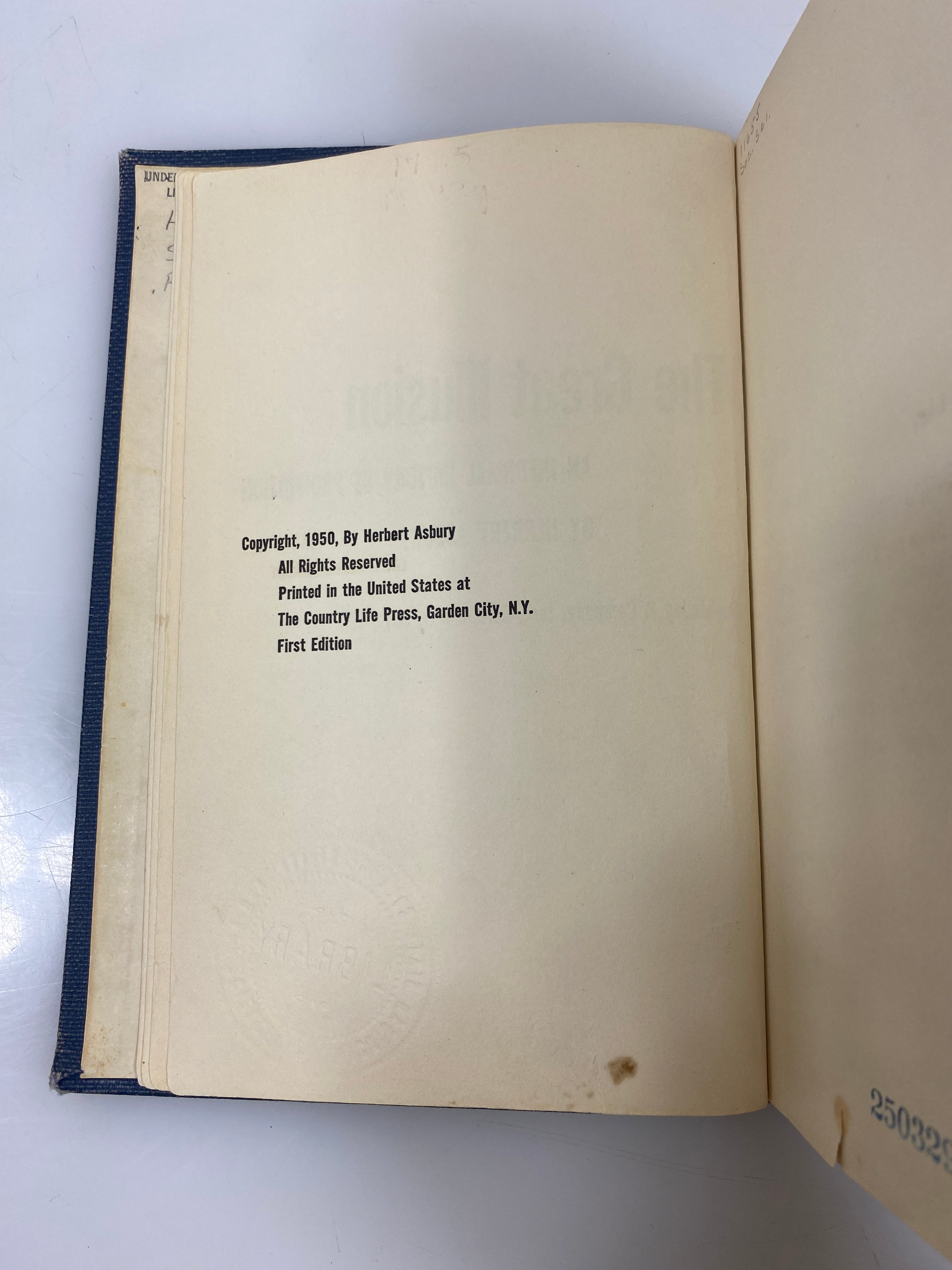 The Great Illusion by Herbert Asbury Ex-library 1950 HC