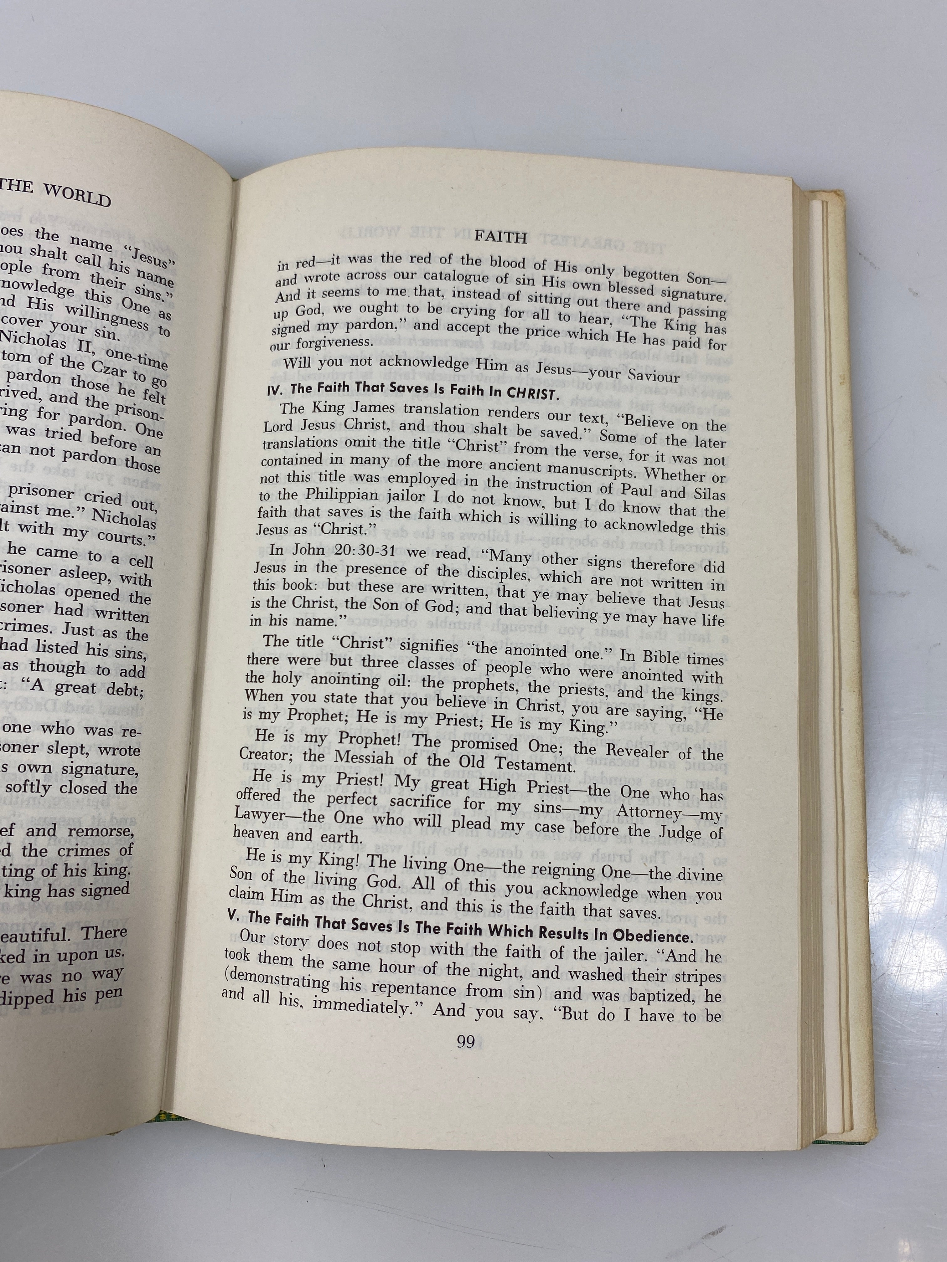 The Greatest Work in the World by White Bible Study Textbook 1961 HCDJ