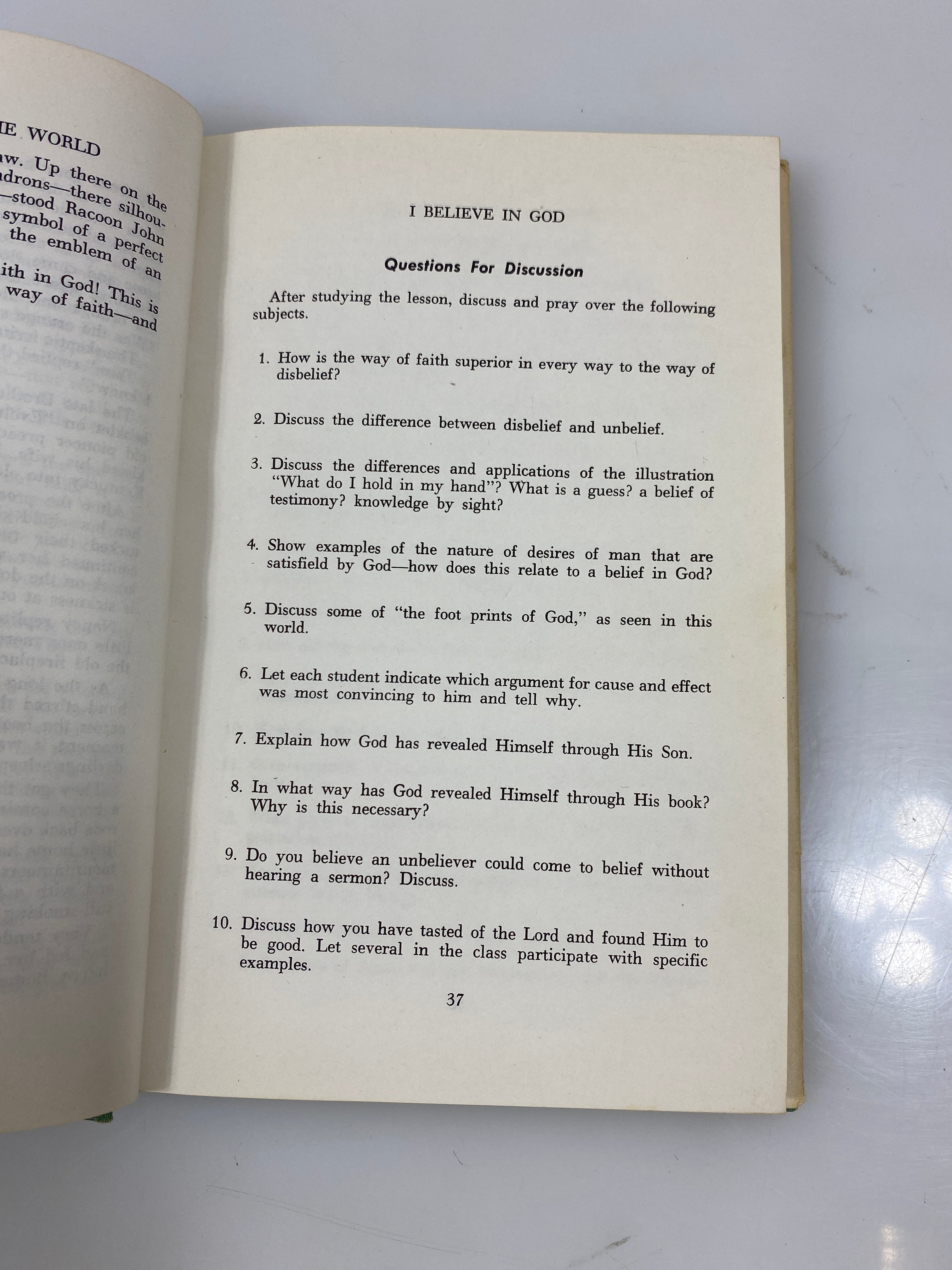 The Greatest Work in the World by White Bible Study Textbook 1961 HCDJ