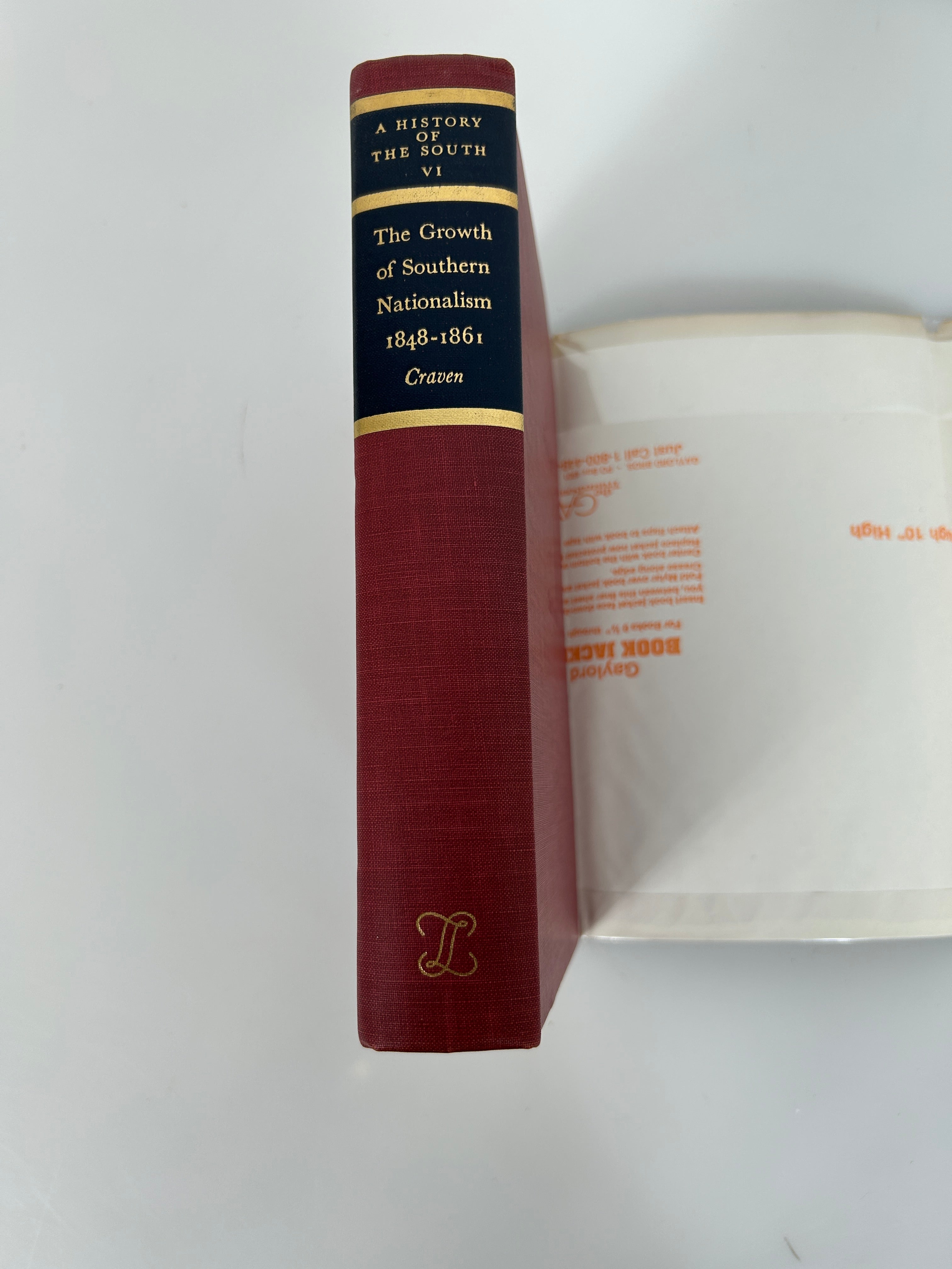 The Growth of Southern Nationalism 1848-1861 by Avery Craven 1953 HCDJ
