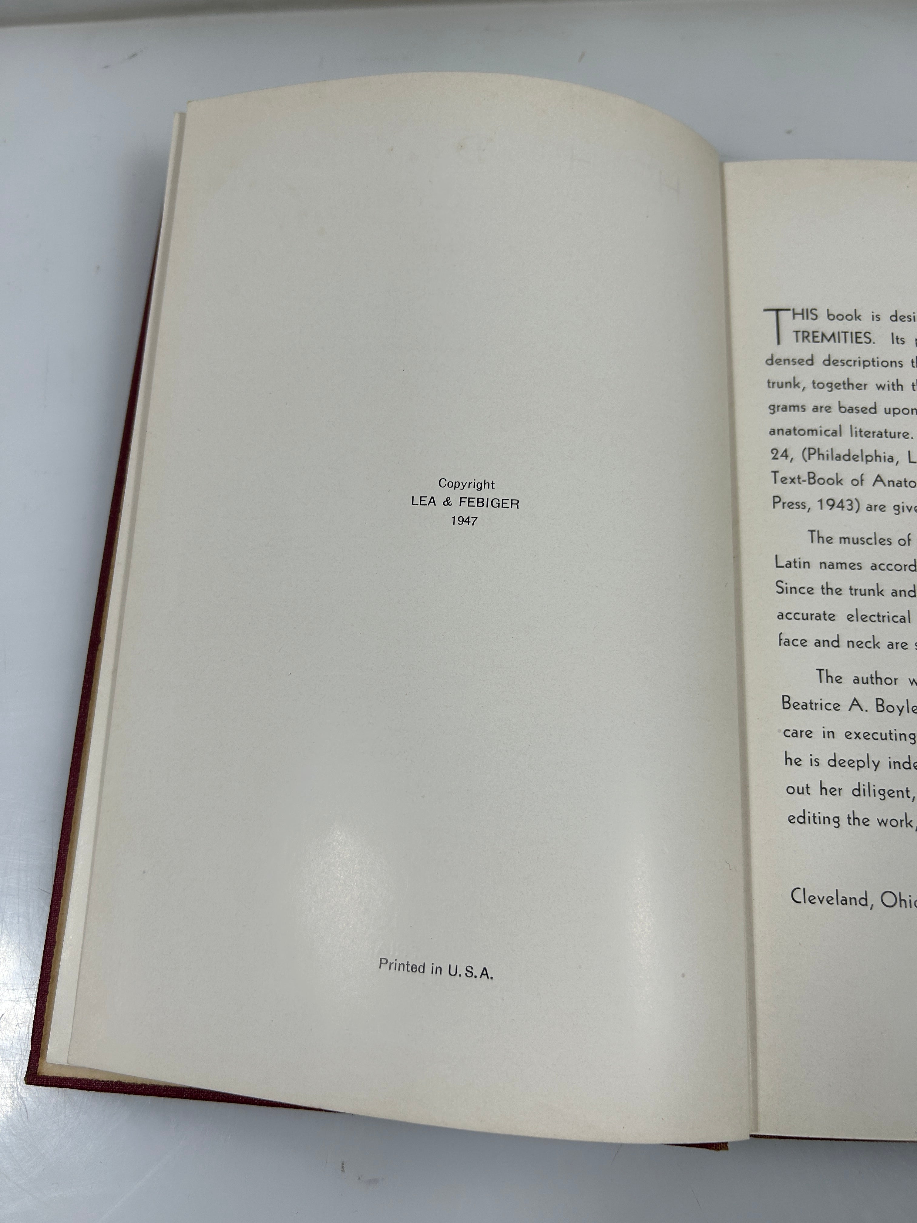 The Head, Neck and Trunk by Daniel P Quiring Lea & Febiger 1947 HC