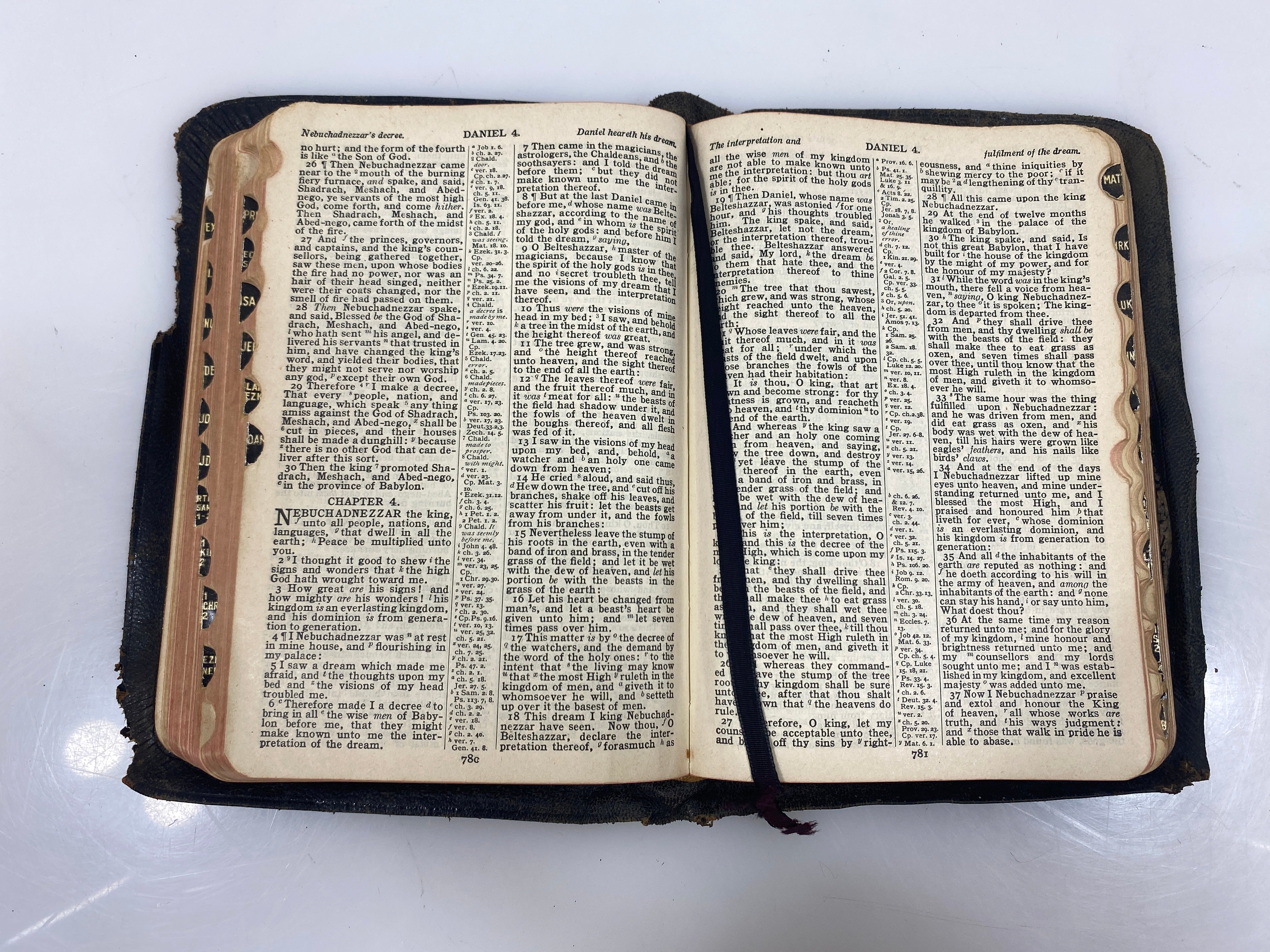 The Holy Bible Red Letter Ed. Oxford University Press KJV Leather Bound c1940s