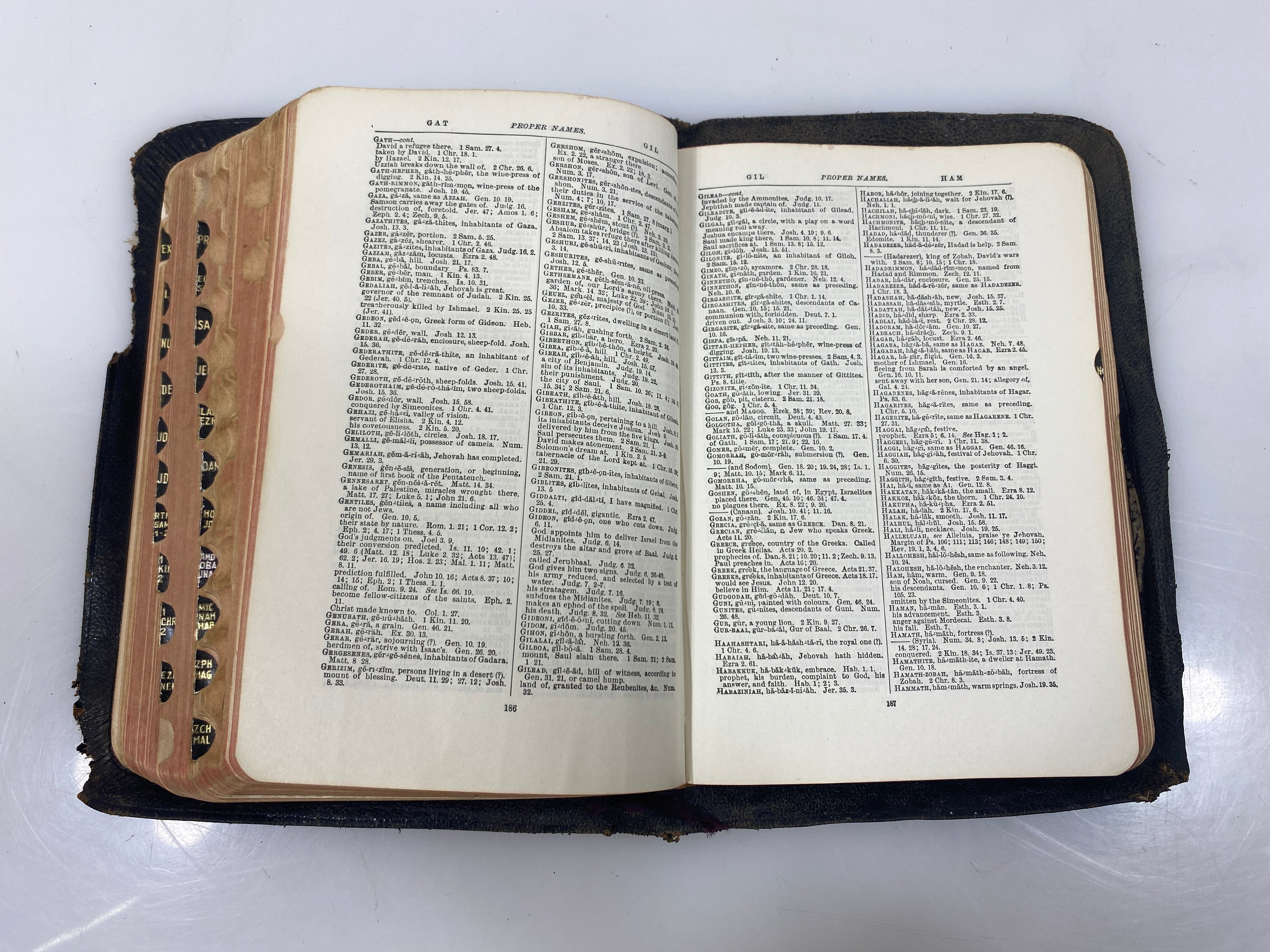 The Holy Bible Red Letter Ed. Oxford University Press KJV Leather Bound c1940s