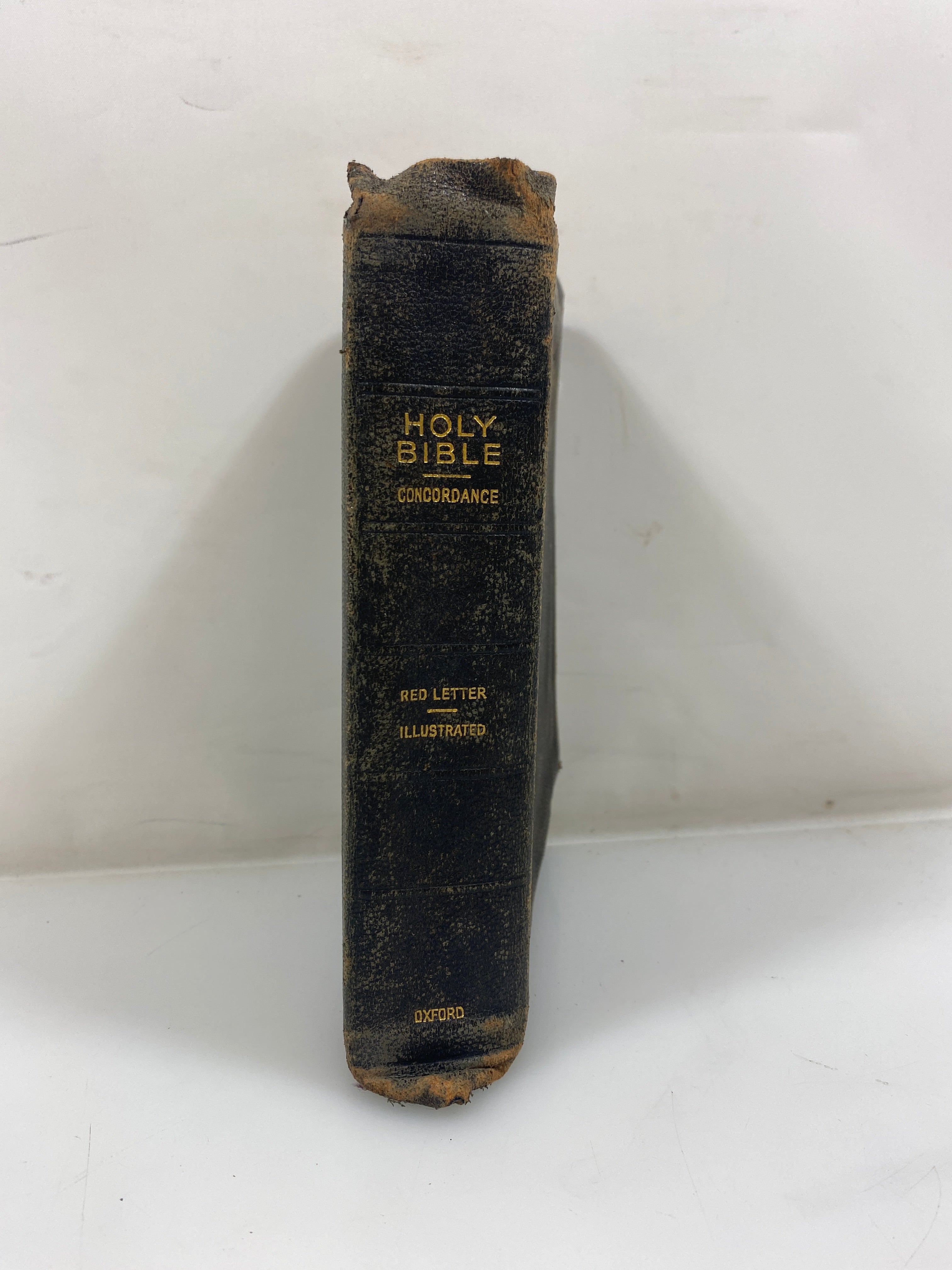 The Holy Bible Red Letter Ed. Oxford University Press KJV Leather Bound c1940s