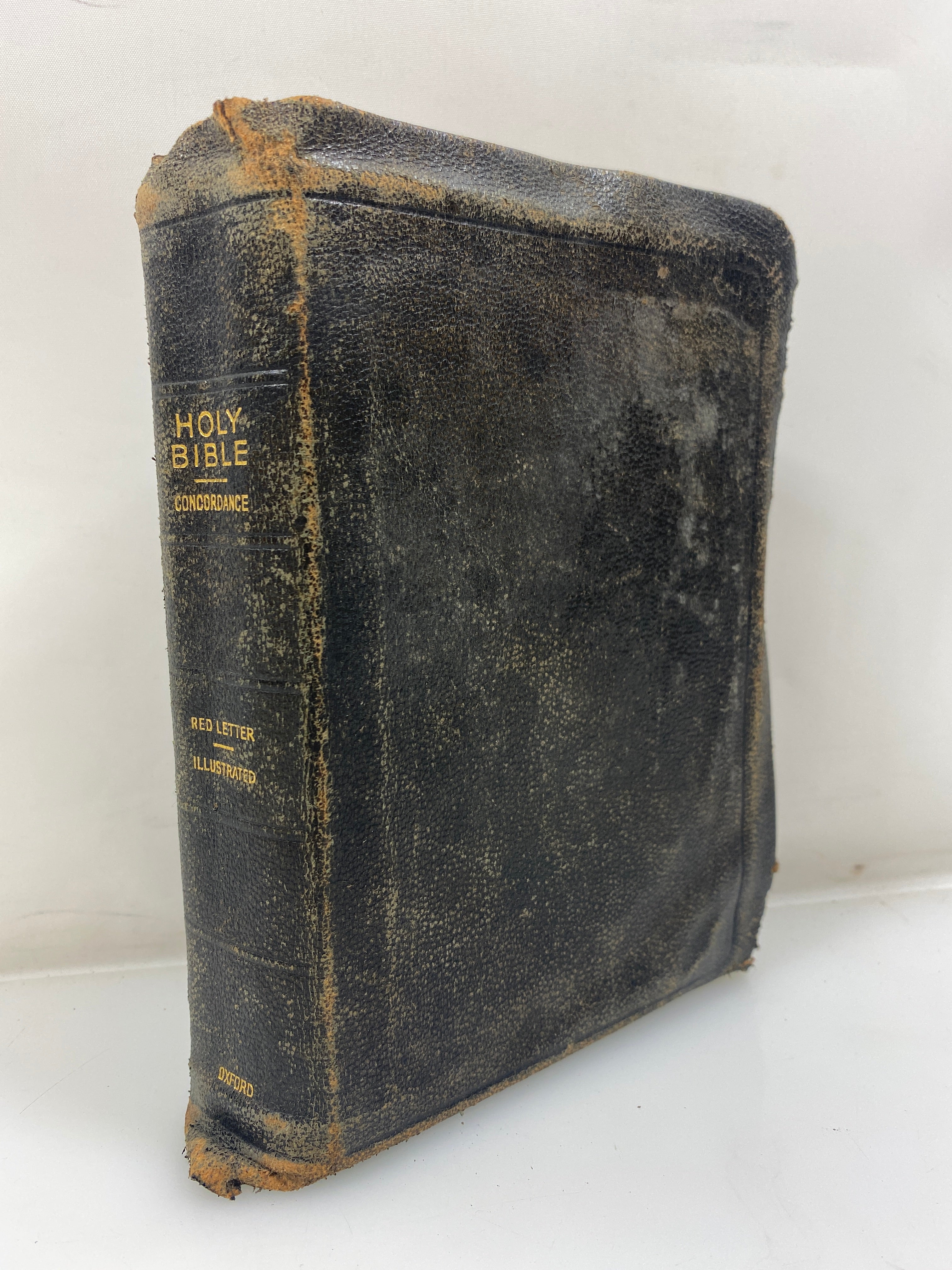 The Holy Bible Red Letter Ed. Oxford University Press KJV Leather Bound c1940s