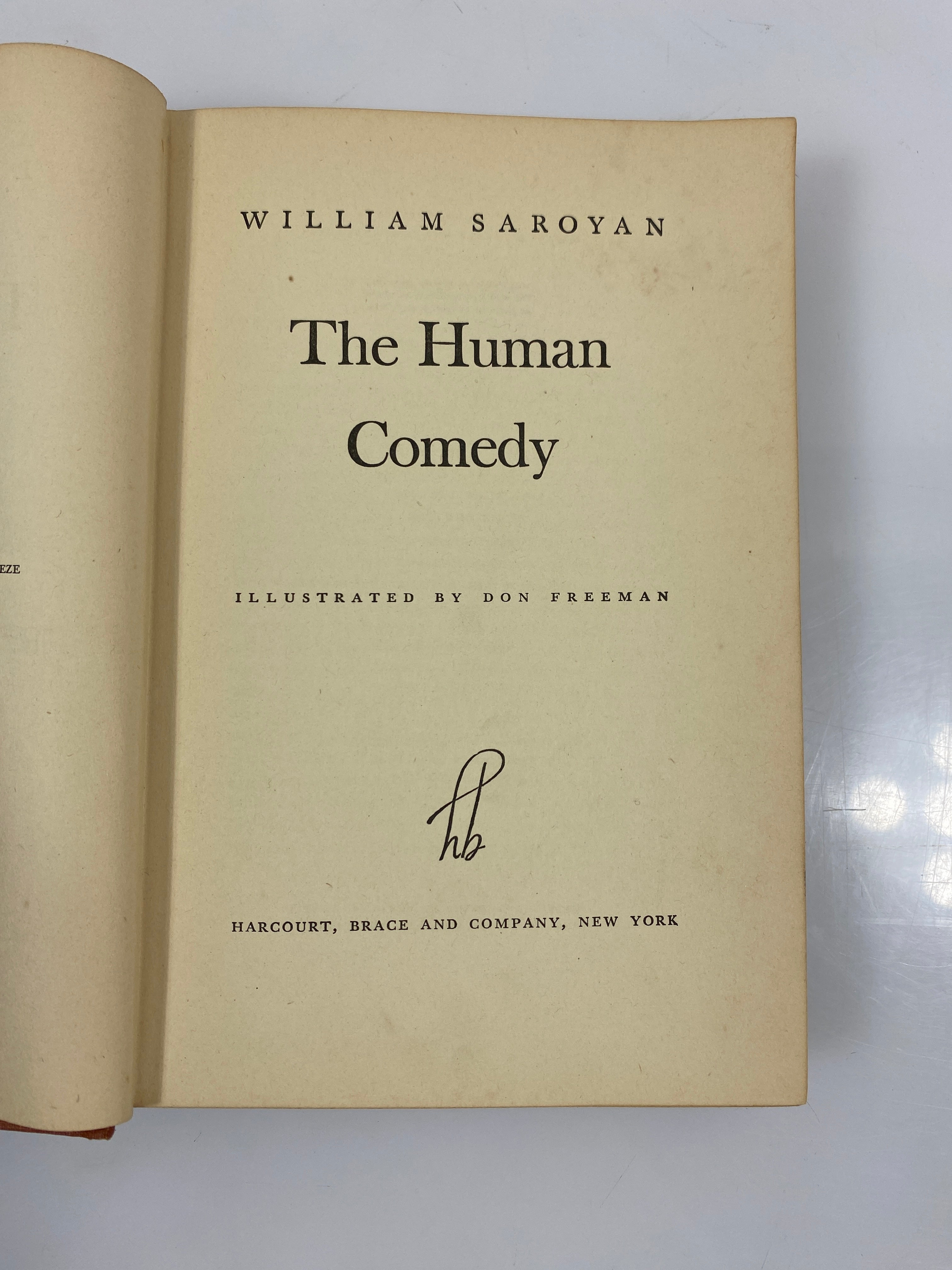 The Human Comedy by William Saroyan 1943 HC