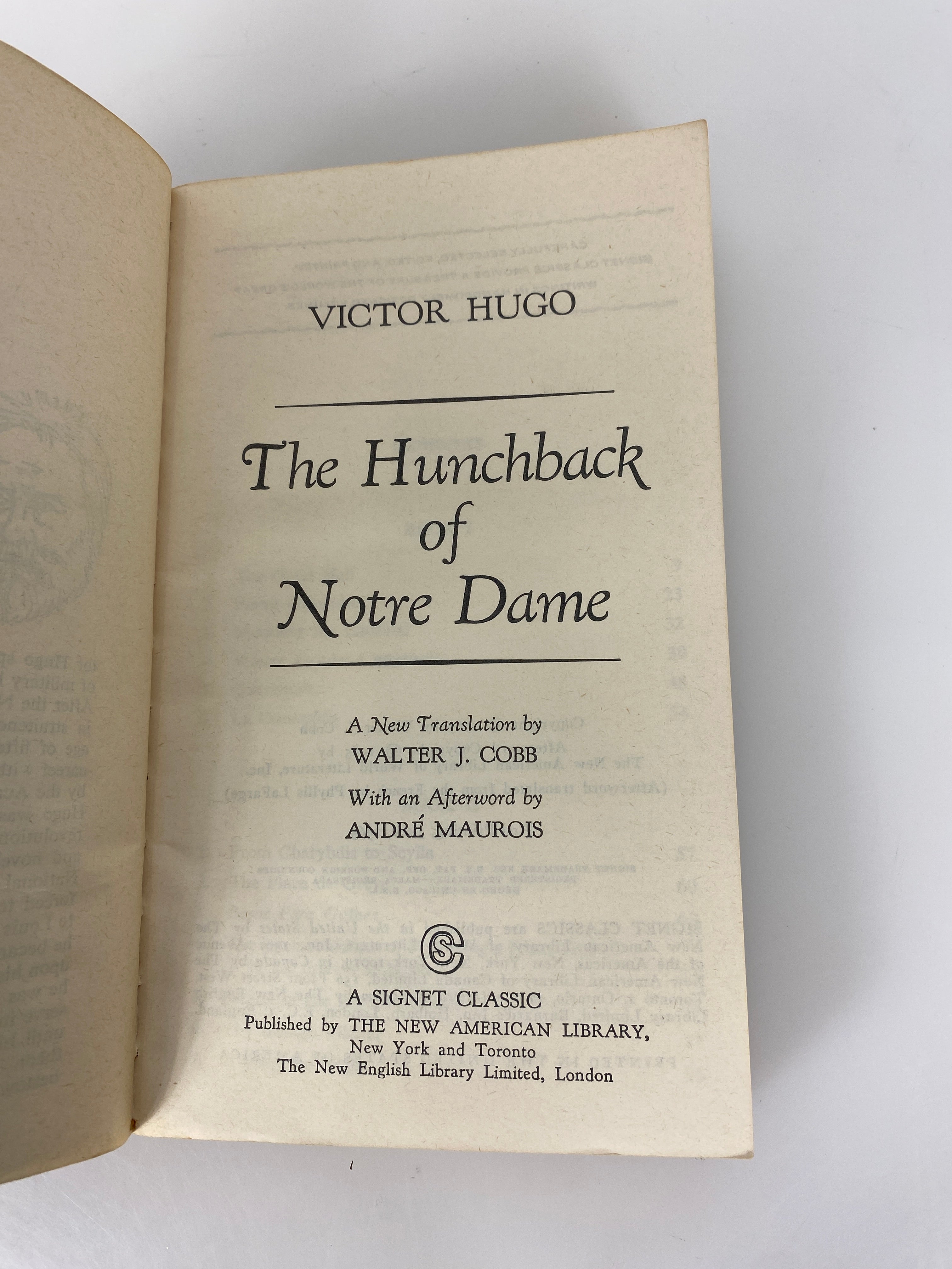 The Hunchback of Notre Dame Victor Hugo vintage paperback 1965