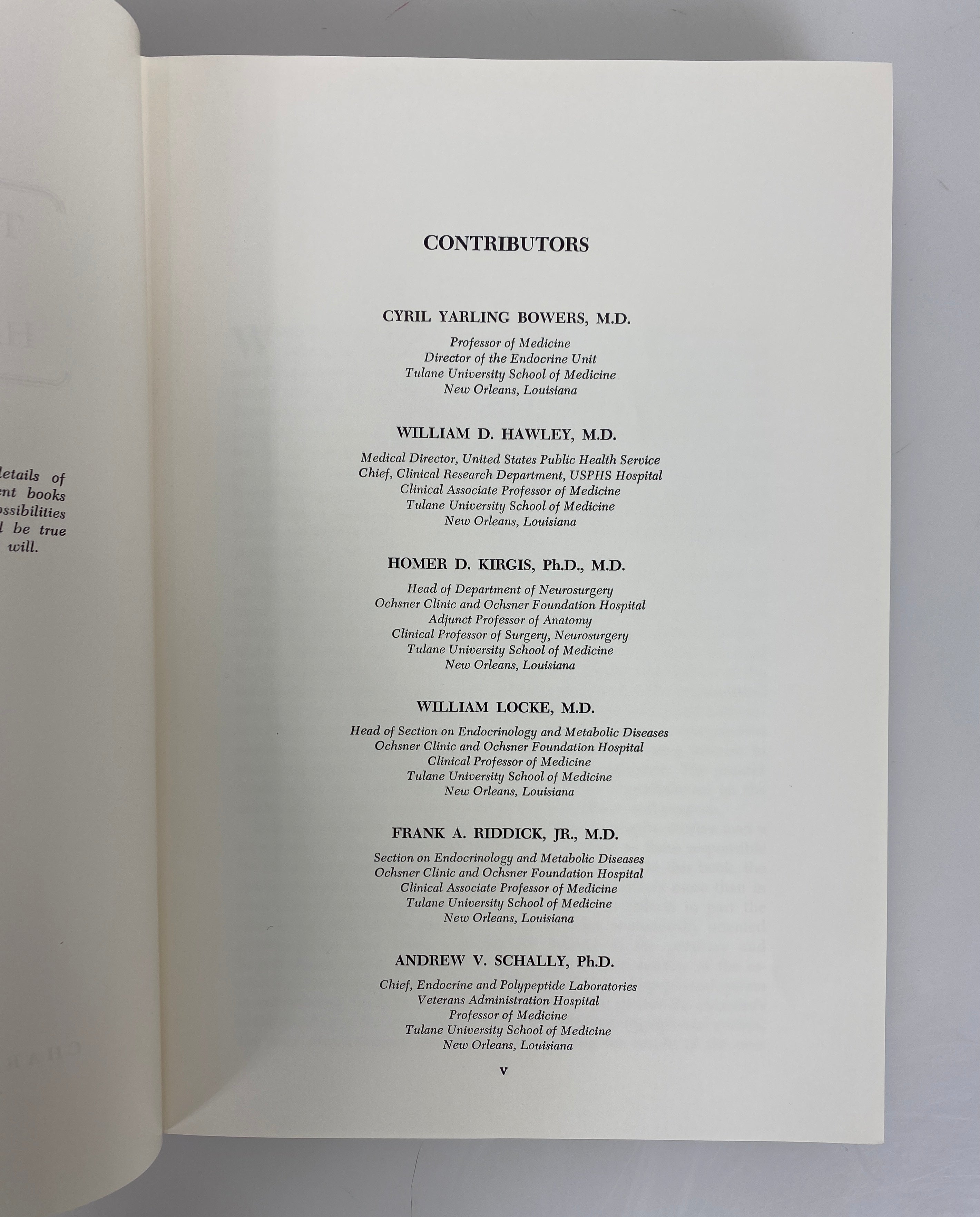 The Hypothalamus & Pituitary in Health & Disease by Locke/Schally 1972 HC DJ