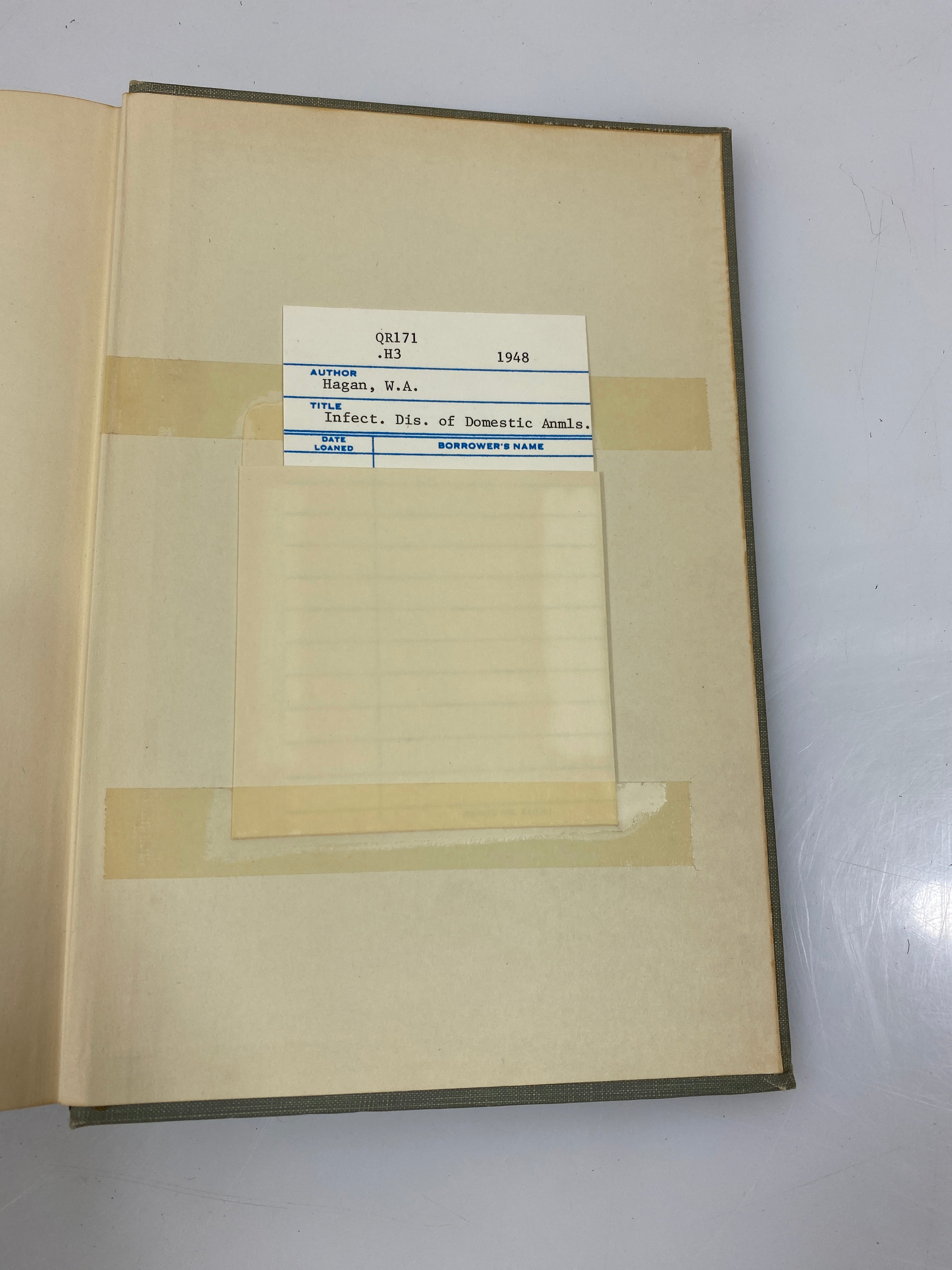 The Infectious Diseases of Domestic Animal by Hagan 1948 Ex-library HC
