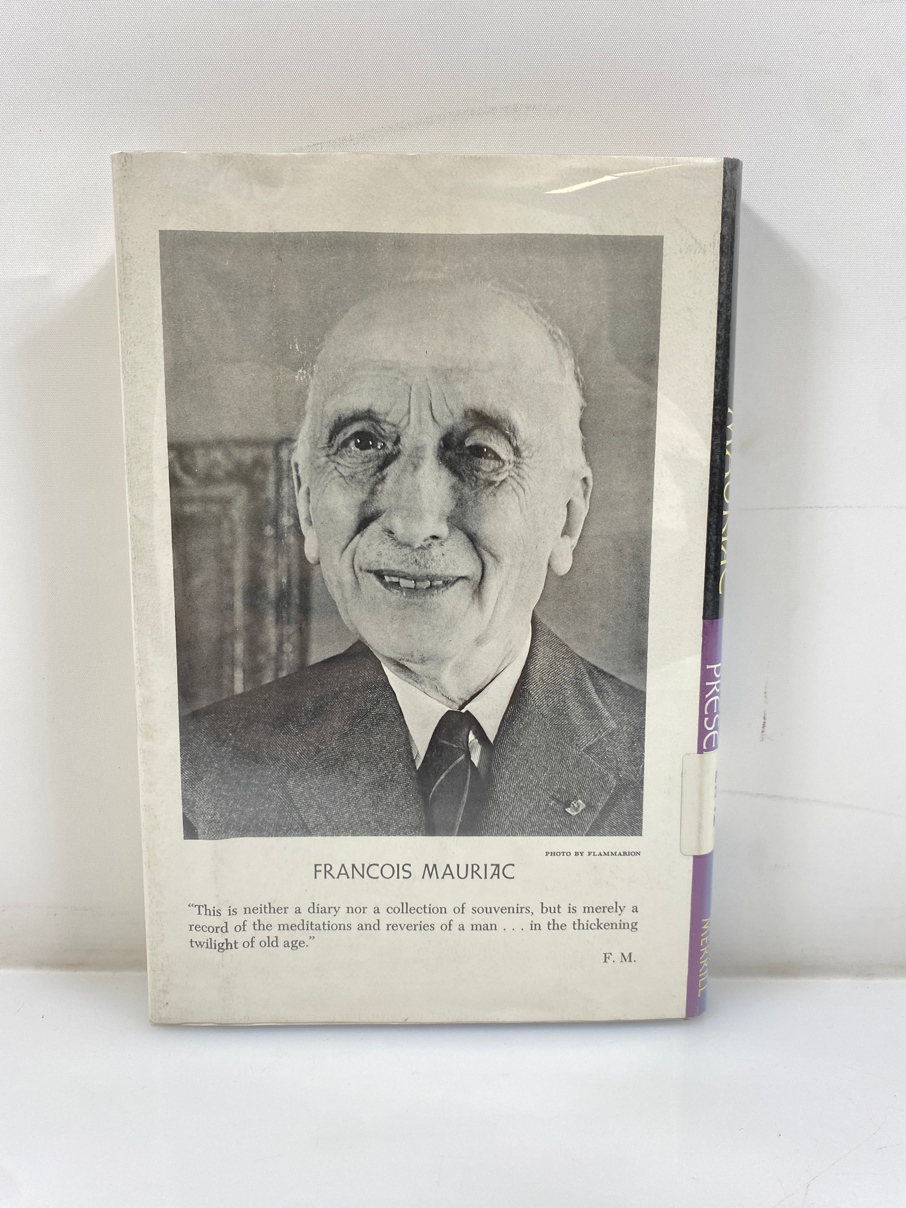 The Inner Presence My Spiritual Life by Francois Mauriac 1968 Ex-Library HCDJ