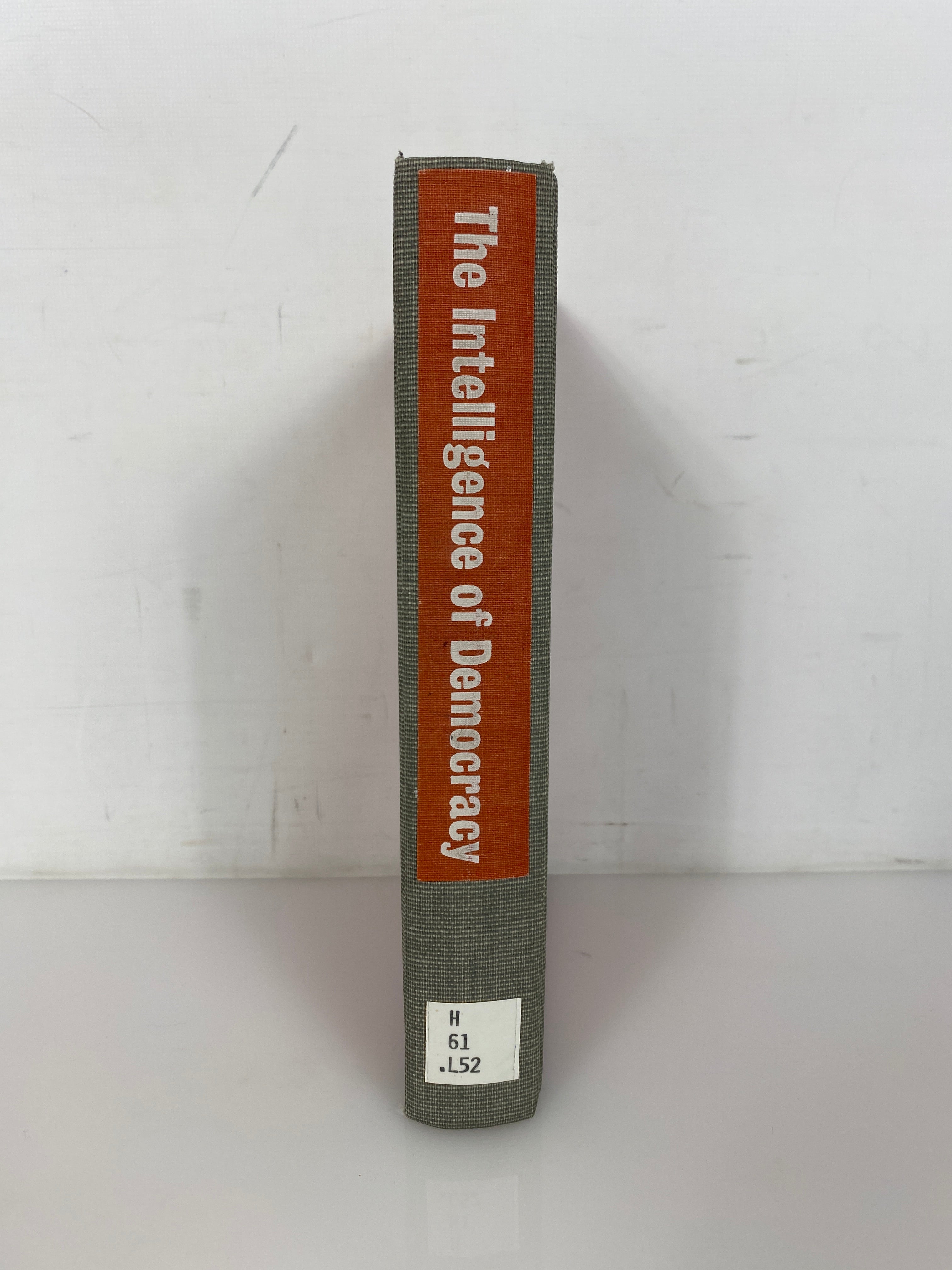 The Intelligence of Democracy by Charles Lindblom 1965 Ex-Library HC