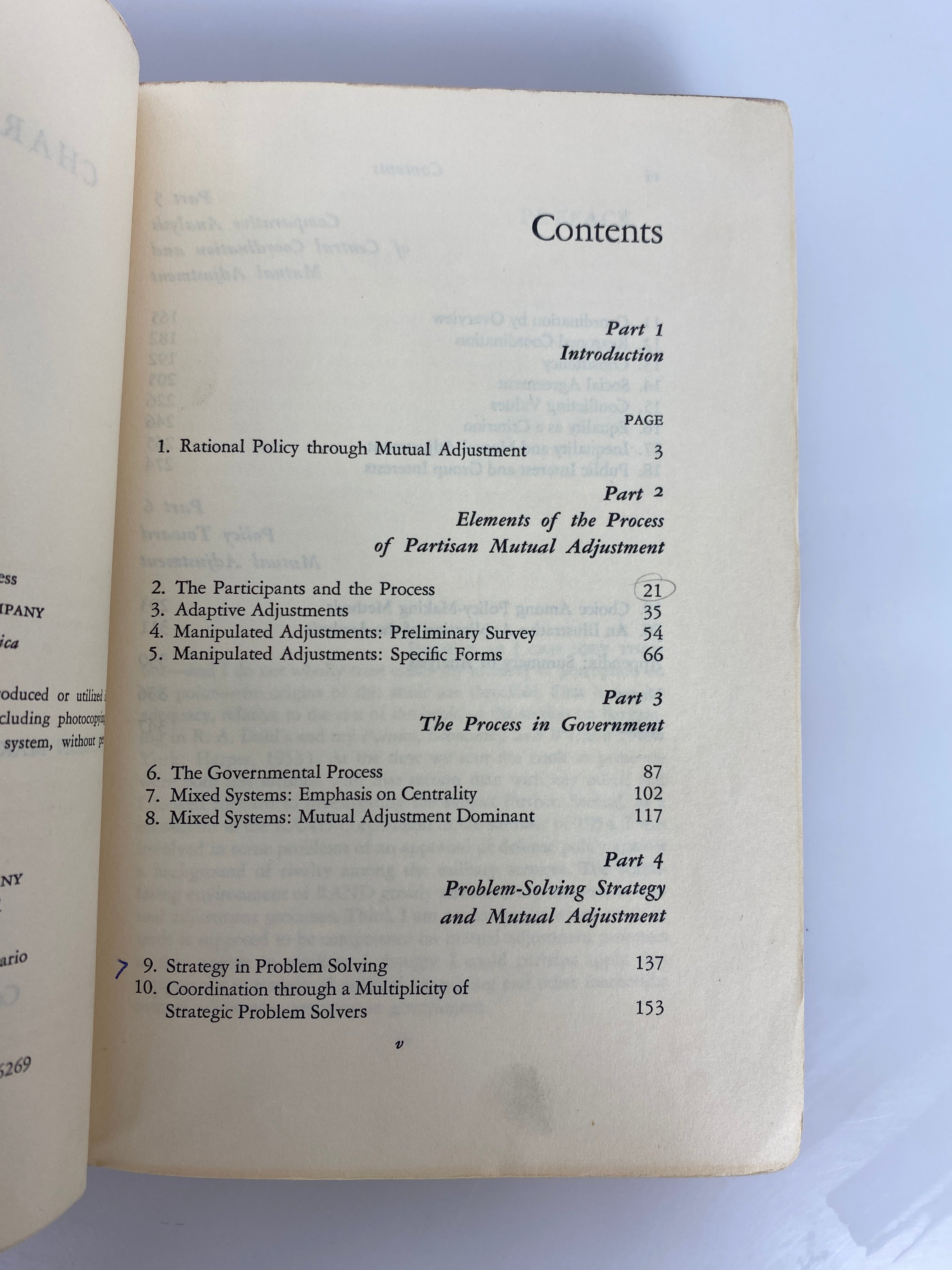 The Intelligence of Democracy by Charles Lindblom 1965 Ex-Library HC