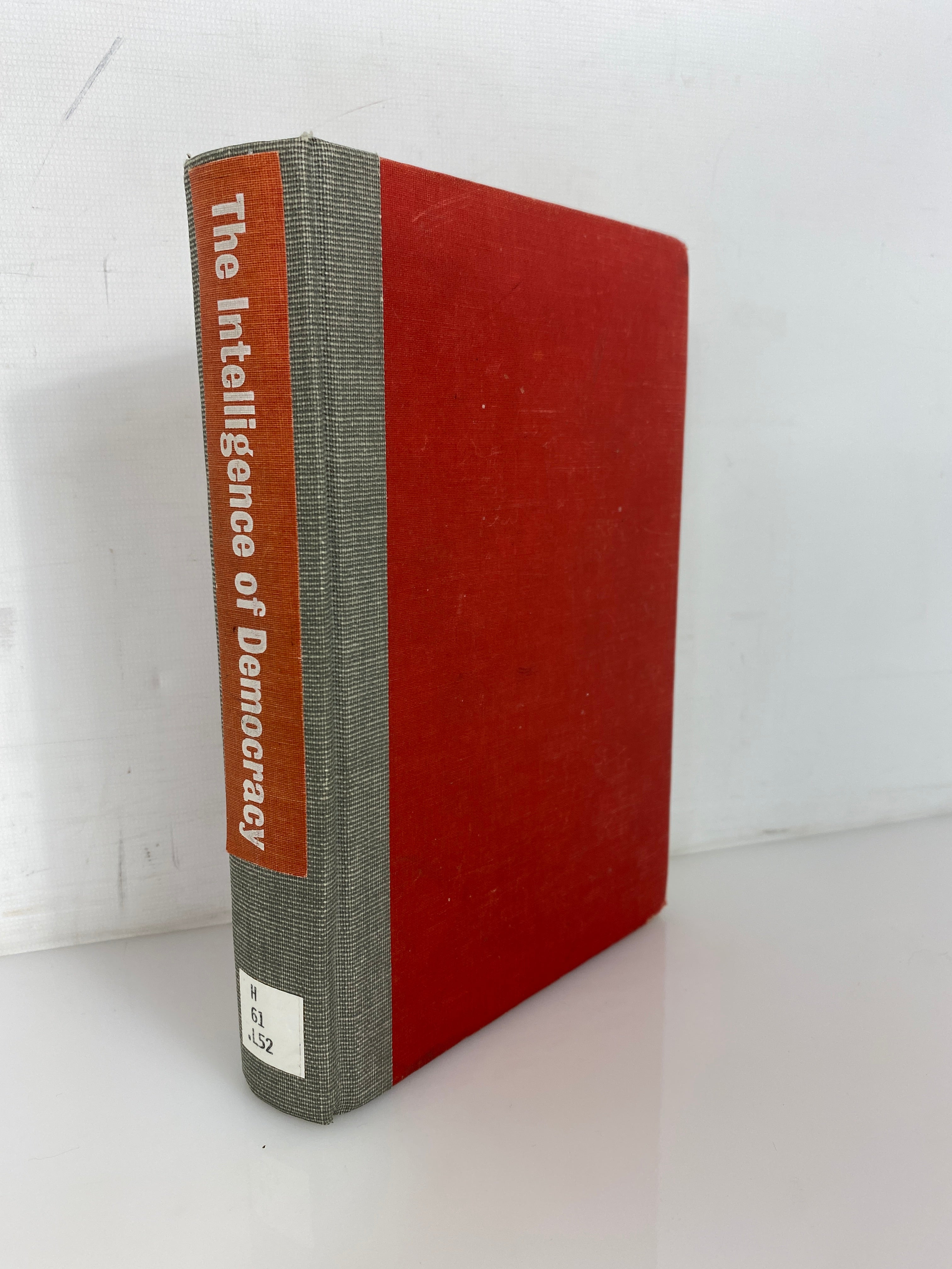 The Intelligence of Democracy by Charles Lindblom 1965 Ex-Library HC