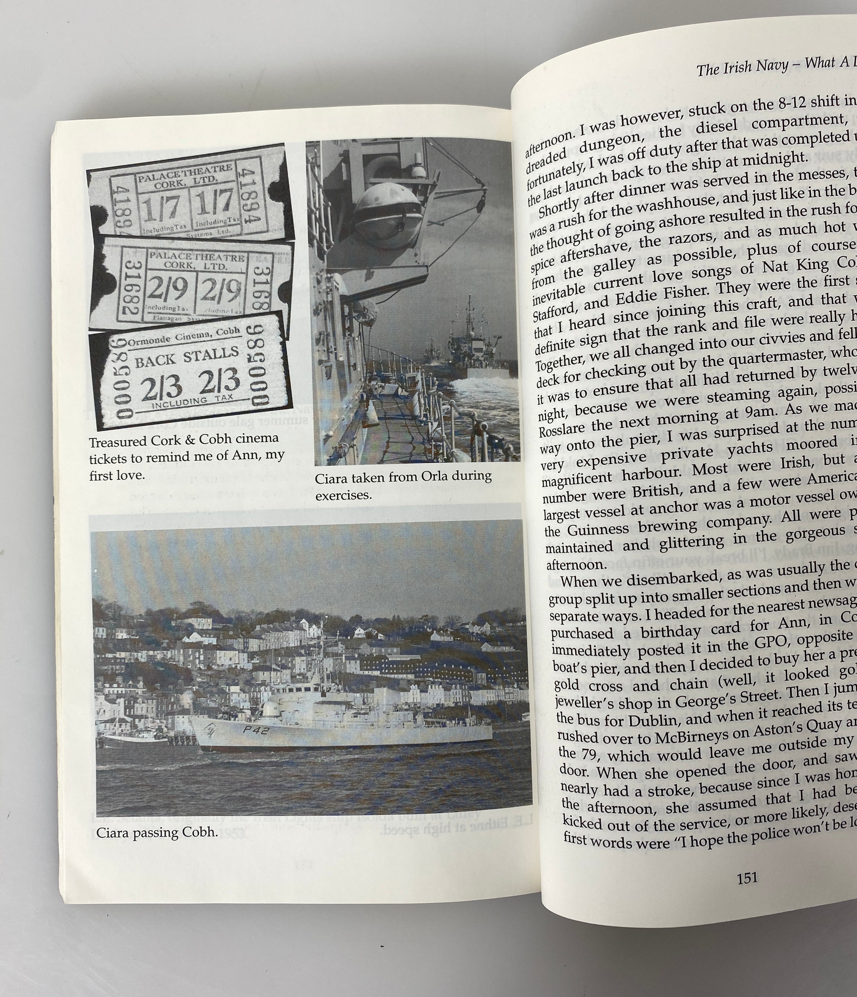 The Irish Navy What a Life! by Jim Brady 1996 Signed SC