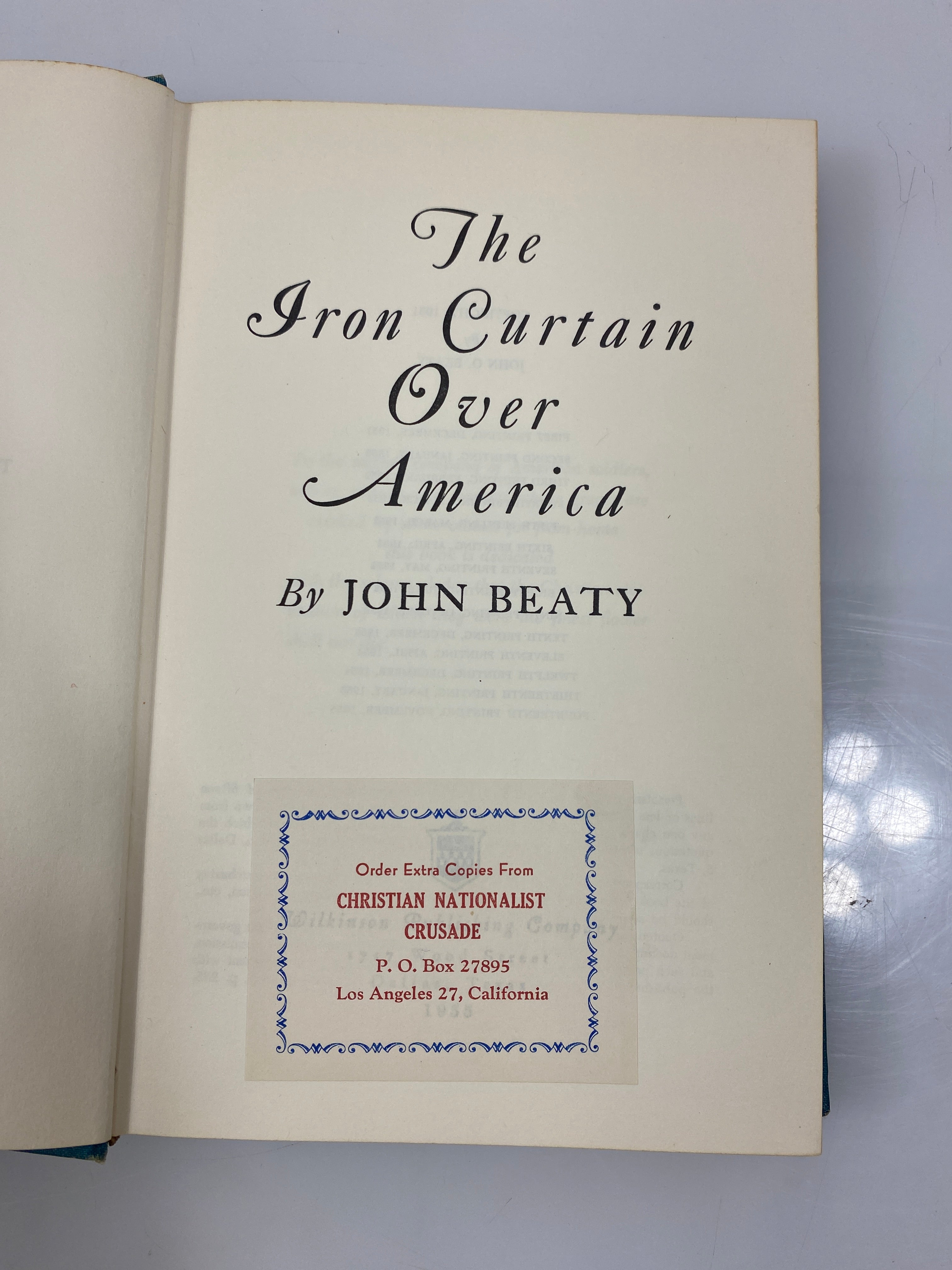 The Iron Curtain Over America by Beaty 1955 14th Print HC