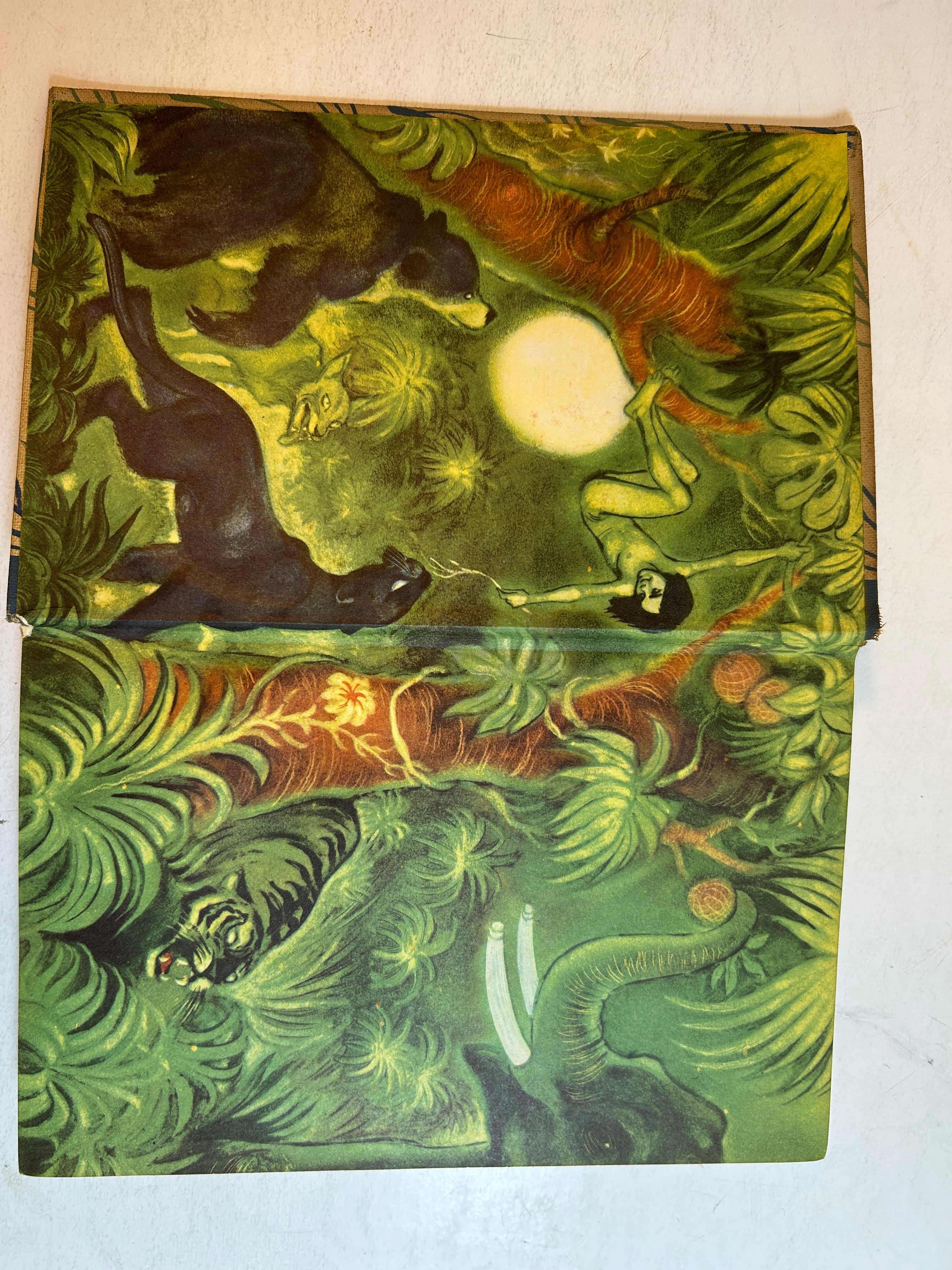 The Jungle Book Rudyard Kipling Illustrated Junior Lib Grosset & Dunlop 1950 HC