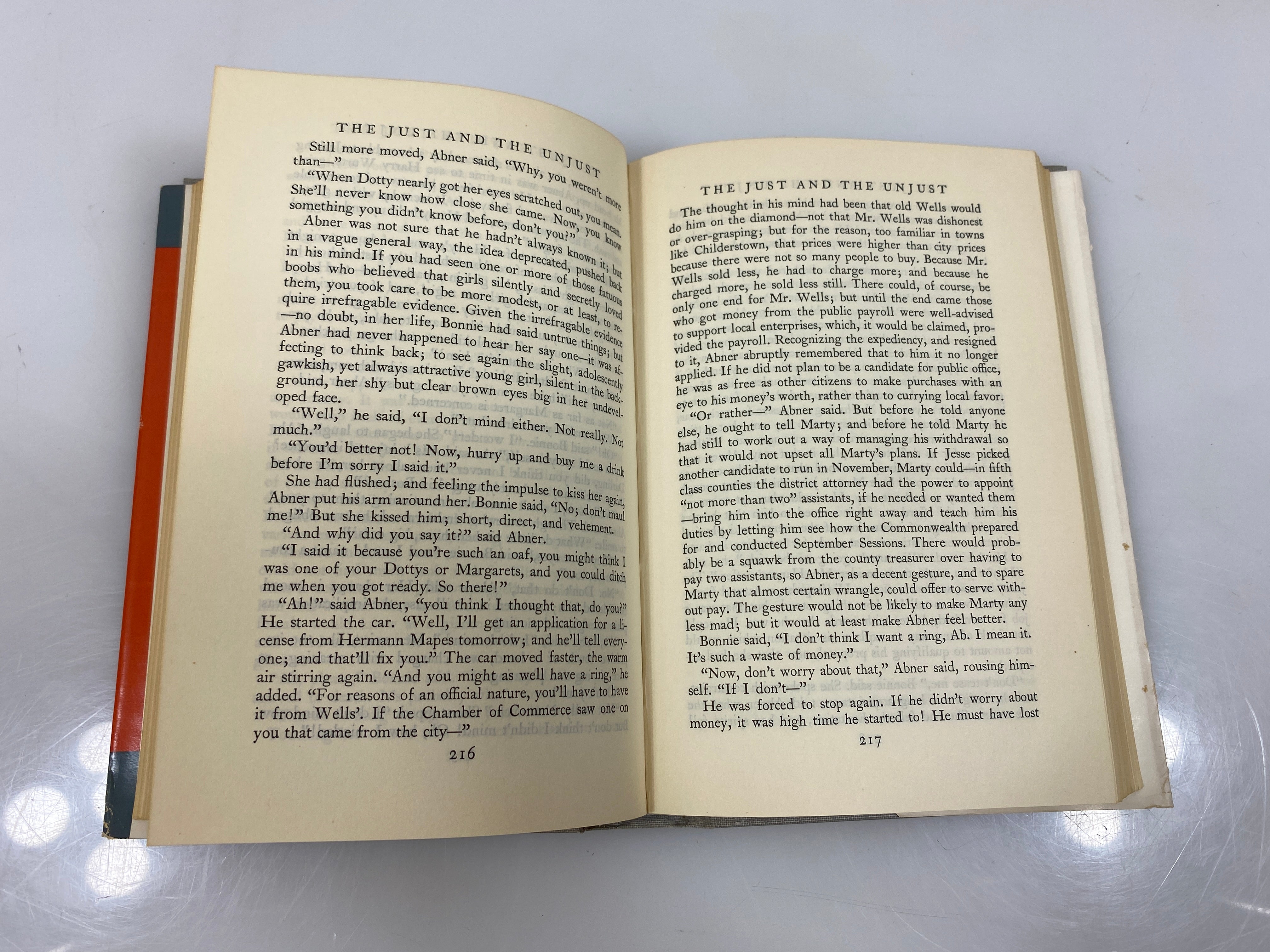 The Just and The Unjust by Cozzens 1942 HCDJ