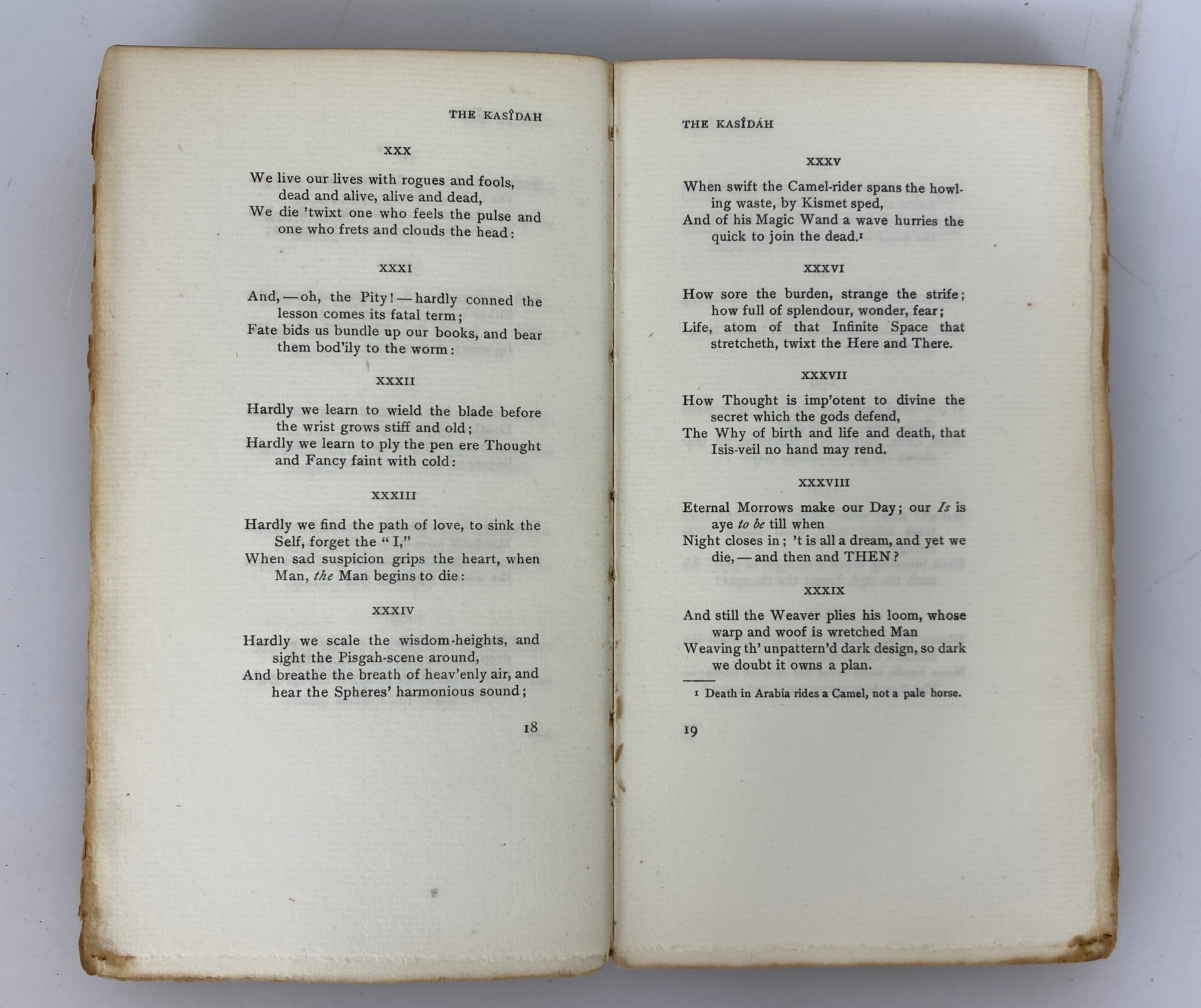 The Kasidah of Haji Abdu El-Yezdi 1913 Antique 9th Edition Leather Bound