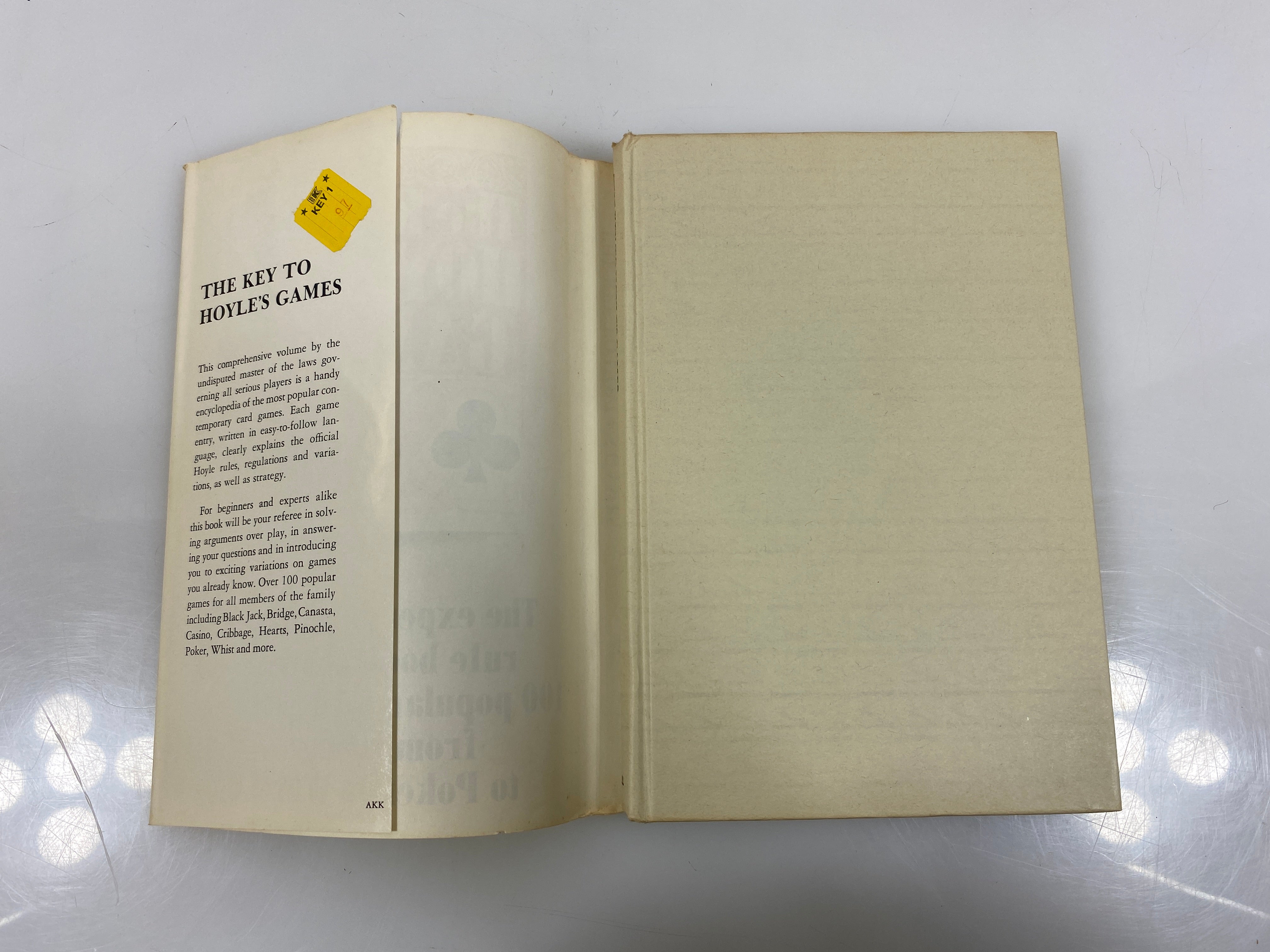 The Key to Hoyle's Games Ottenheimer 1968 HCDJ