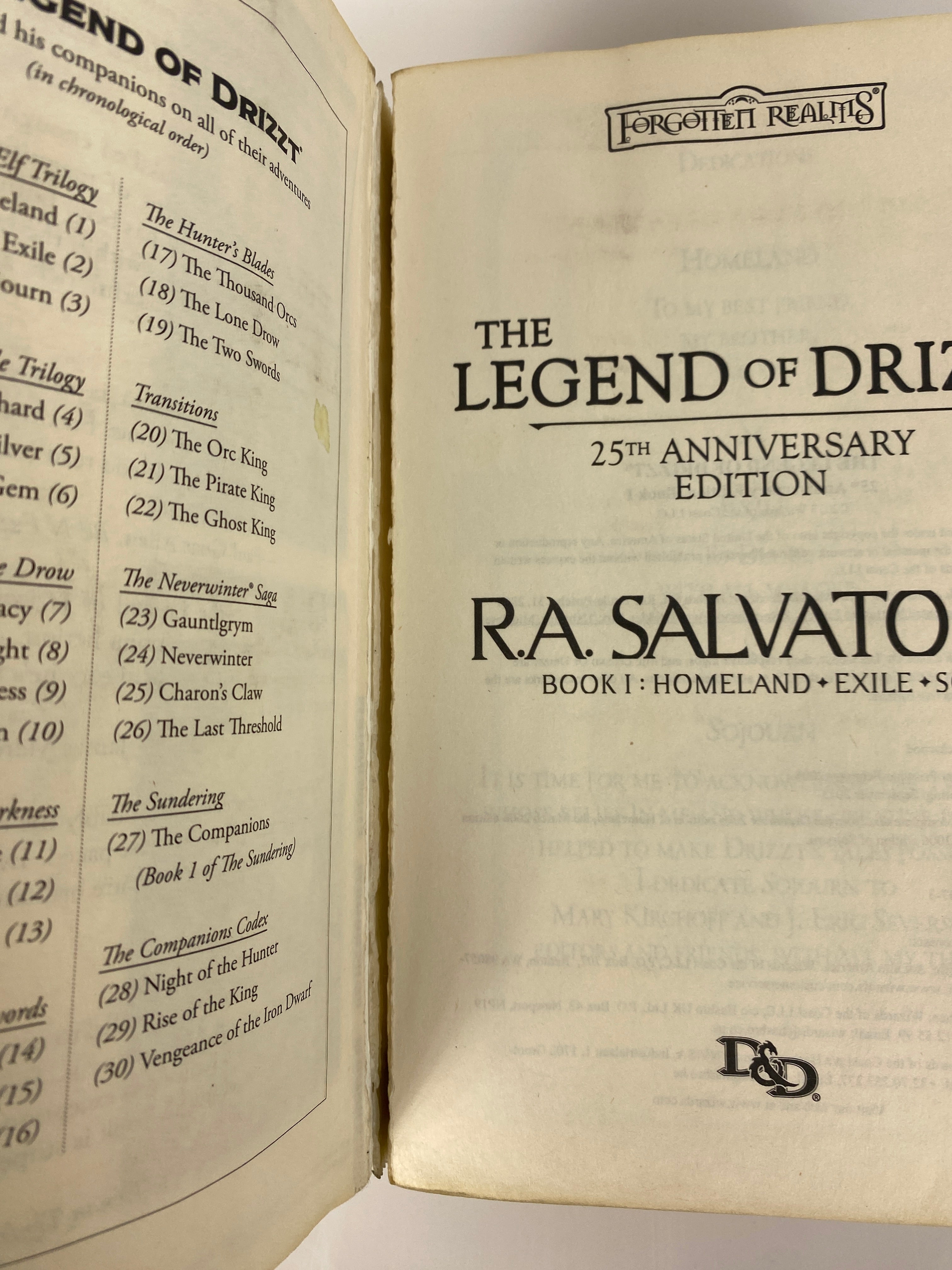 The Legend of Drizzt 25th Anniversary Edition SC RA Salvatore 2013